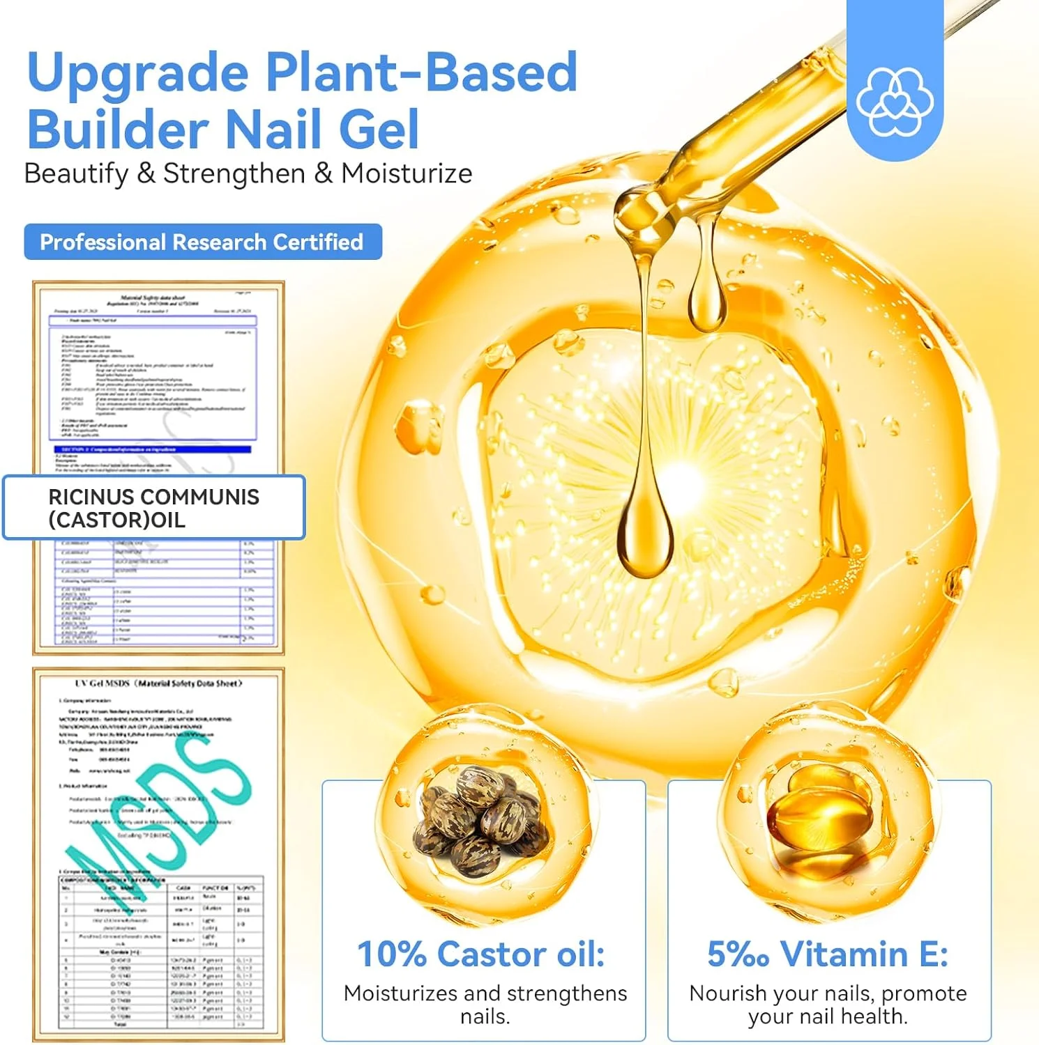 کیت ژل بیلدر شفاف ساویلند - 15 میلی لیتر در یک بطری به همراه ژل بیس و تاپ، روغن کرچک و ویتامین E، تقویت کننده سخت ناخن برای ترمیم اکستنشن و طراحی ناخن