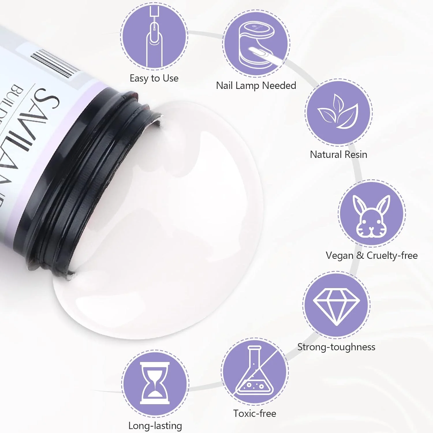 ژل بیلدر شیری سفید ساویلند 100 گرمی - 100 گرم ژل سخت برای تقویت ناخن، طراحی، مانیکور - ژل UV با ظرفیت بالا برای سالن های حرفه ای و استفاده خانگی ژل بیلدر شیری سفید ساویلند 100 گرمی - 100 گرم ژل سخت برای تقویت ناخن، طراحی، مانیکور - ژل UV با ظرفیت بالا برای سالن های حرفه ای و استفاده خانگی