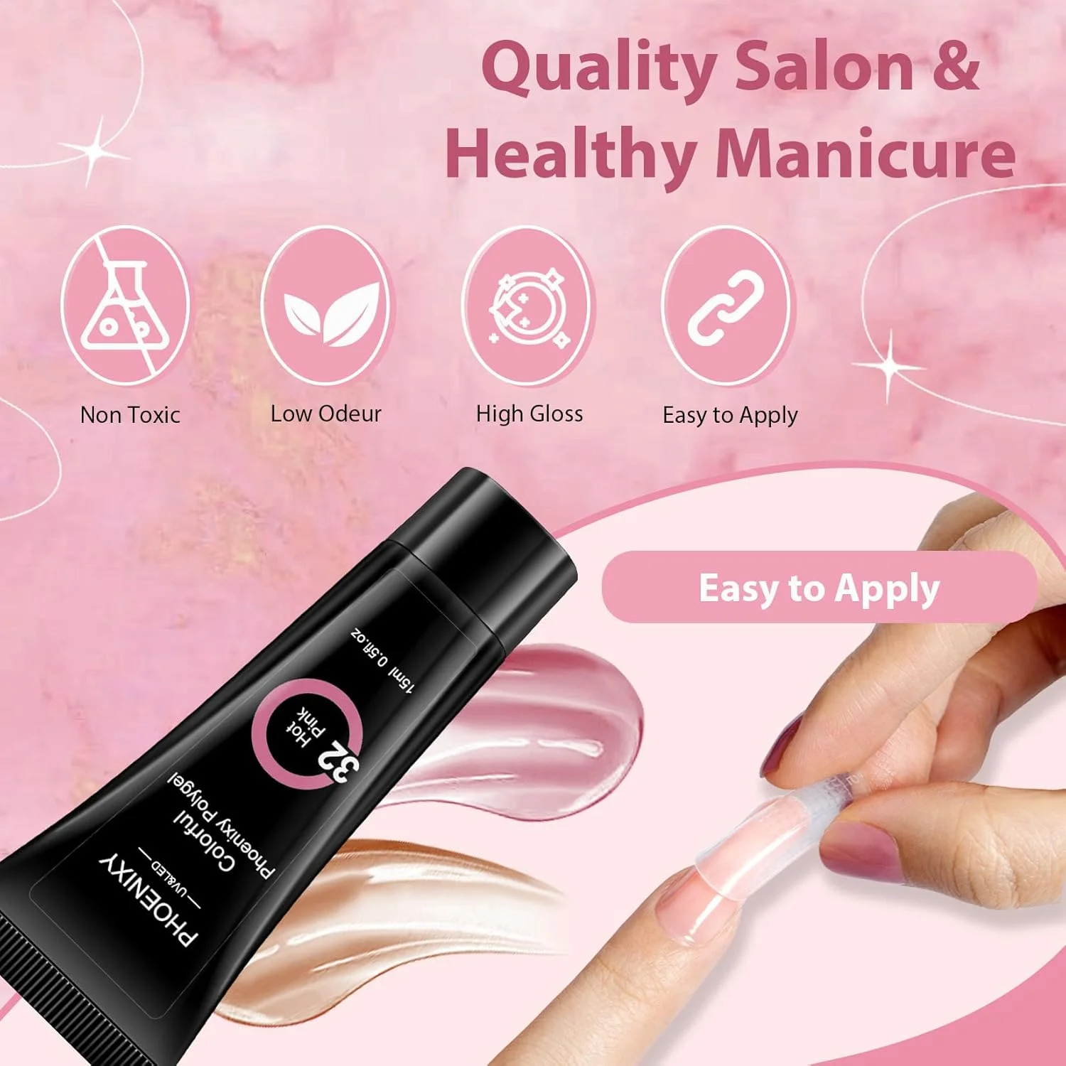 ست کامل ژل ناخن Phoenixy U V، شامل 14 رنگ، 15 میلی لیتر، کیت ژل اکستنشن پلی ناخن، لوله پلی صورتی و نود، ژل طراحی ناخن، ژل ساخت ناخن، هدیه ای برای زنان