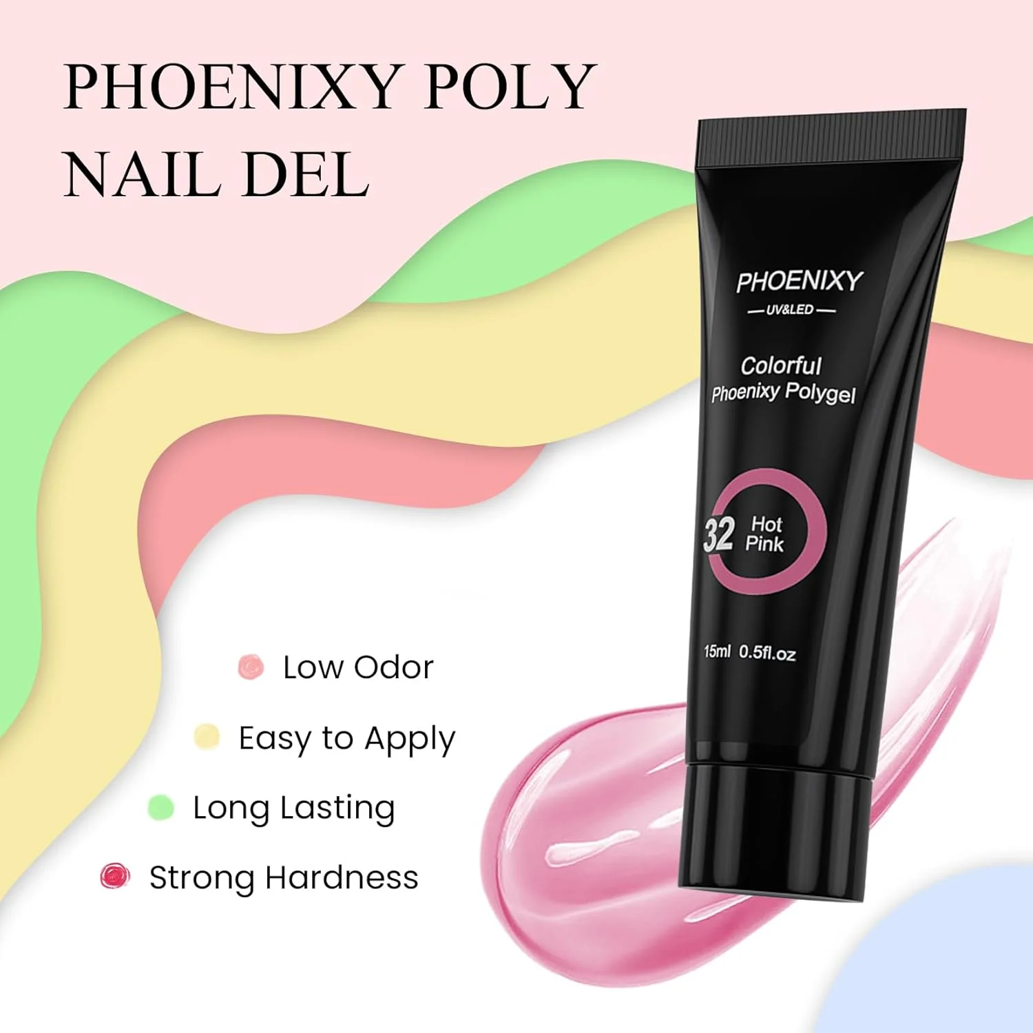 کیت ژل پلی ناخن PHOENIXY، مجموعه 8 عددی ژل سازنده اکستنشن پلی ناخن با لامپ ناخن، تاپ کت براق و مات، هنر ناخن DIY در خانه، هدیه کریسمس برای زنان