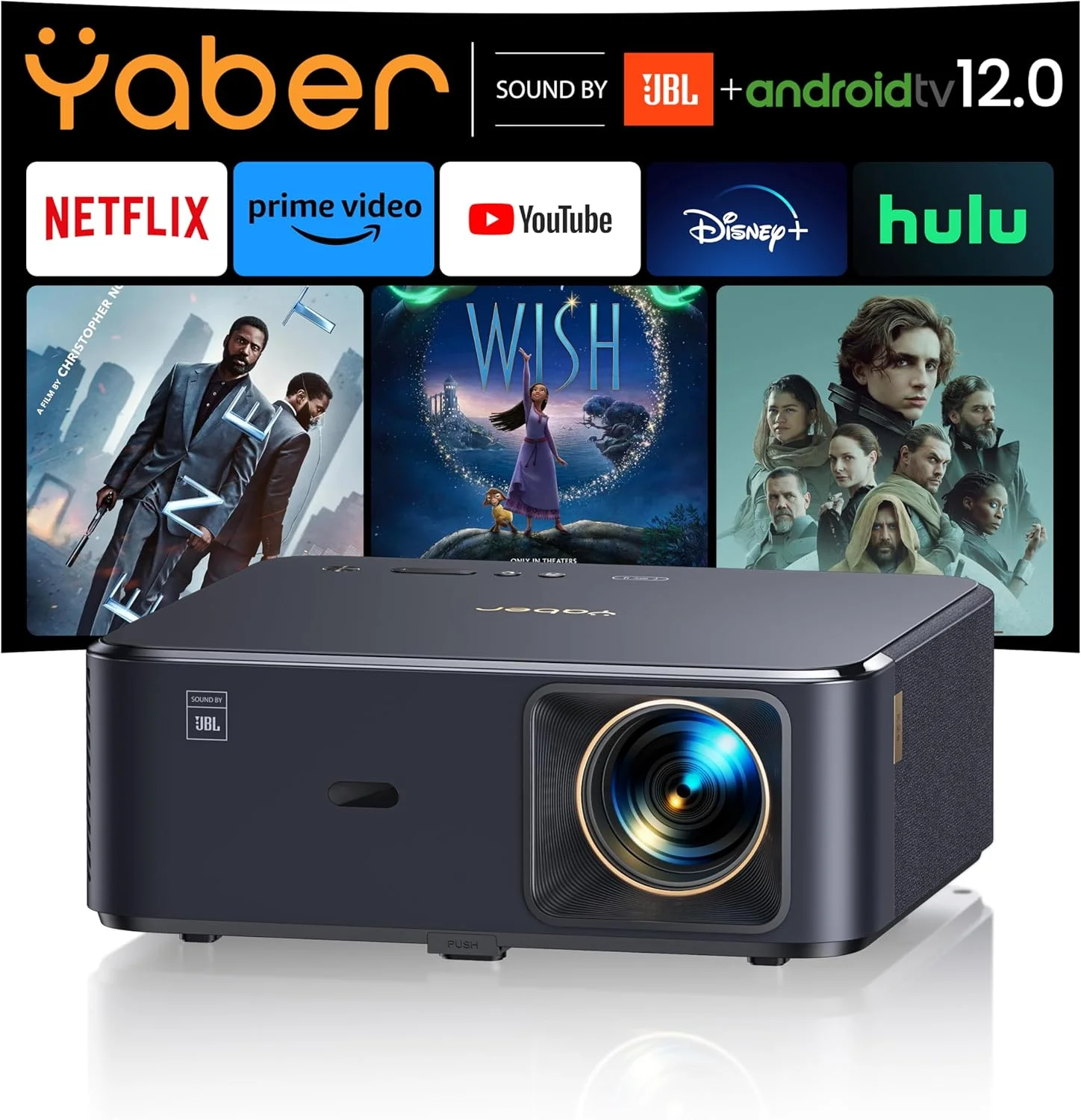 پروژکتور 4K با اندروید تیوی، پروژکتور وایفای 6 بلوتوث YABER K2s 1000 ANSI، صدا از JBL، دالبی آدیو، فوکوس و کیستون خودکار، پروژکتور فیلم فضای باز با رزولوشن اصلی 1080P و پشتیبانی از 4K با بیش از 7000 برنامه نتفلیکس پروژکتور 4K با اندروید تیوی، پروژکتور وایفای 6 بلوتوث YABER K2s 1000 ANSI، صدا از JBL، دالبی آدیو، فوکوس و کیستون خودکار، پروژکتور فیلم فضای باز با رزولوشن اصلی 1080P و پشتیبانی از 4K با بیش از 7000 برنامه نتفلیکس