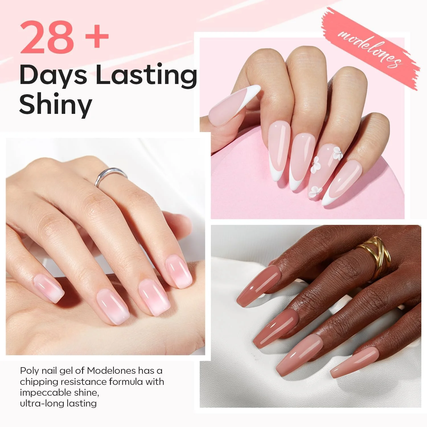 ست ژل پلی ناخن مدلونز، 6 رنگ با لامپ ناخن 8 وات، ست ژل اکستنشن ناخن، رنگ های صورتی هلویی و شفاف طبیعی، ست کامل مبتدی برای ضخیم کردن ناخن، مناسب استفاده خانگی برای بانوان ست ژل پلی ناخن مدلونز، 6 رنگ با لامپ ناخن 8 وات، ست ژل اکستنشن ناخن، رنگ های صورتی هلویی و شفاف طبیعی، ست کامل مبتدی برای ضخیم کردن ناخن، مناسب استفاده خانگی برای بانوان