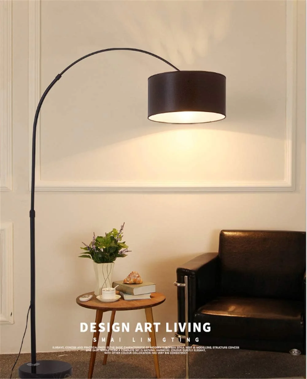 چراغ ایستاده کمانی ال ای دی AM ANNA - روشنایی قطبی اتاق نشیمن - چراغ آویز مدرن و بلند مناسب برای پشت مبل یا گوشه چراغ ایستاده کمانی ال ای دی AM ANNA - روشنایی قطبی اتاق نشیمن - چراغ آویز مدرن و بلند مناسب برای پشت مبل یا گوشه