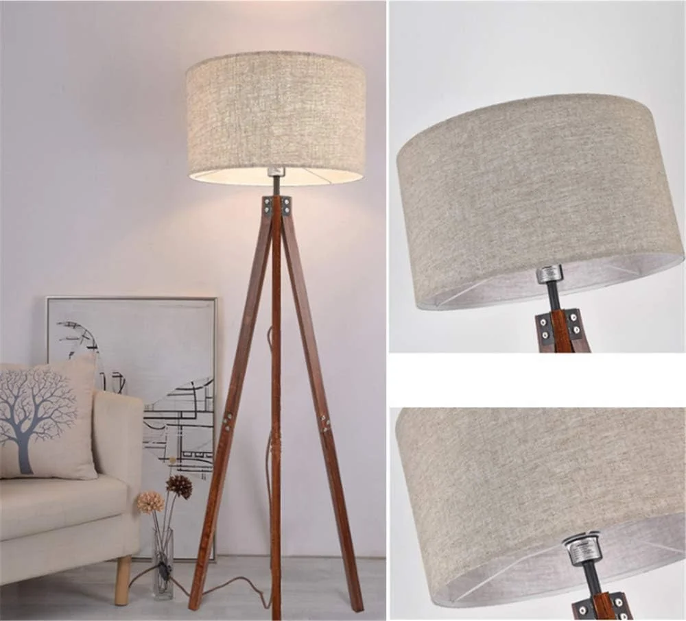 چراغ ایستاده سه پایه LED مدل AM ANNA - چراغ ایستاده برای اتاق نشیمن مدرن - رنگ چوب طبیعی چراغ ایستاده سه پایه LED مدل AM ANNA - چراغ ایستاده برای اتاق نشیمن مدرن - رنگ چوب طبیعی