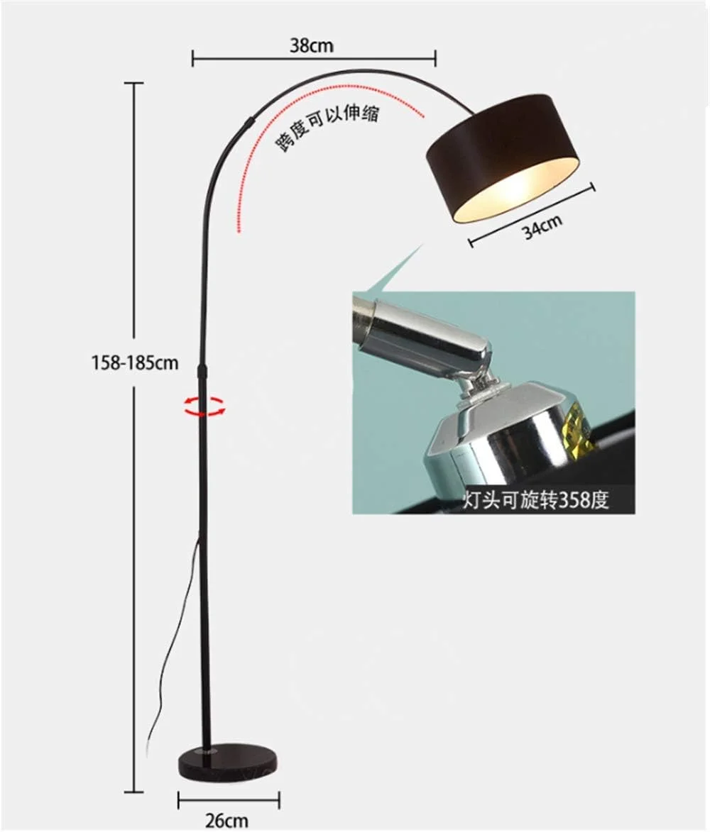 چراغ ایستاده کمانی ال ای دی AM ANNA - روشنایی قطبی اتاق نشیمن - چراغ آویز مدرن و بلند مناسب برای پشت مبل یا گوشه چراغ ایستاده کمانی ال ای دی AM ANNA - روشنایی قطبی اتاق نشیمن - چراغ آویز مدرن و بلند مناسب برای پشت مبل یا گوشه