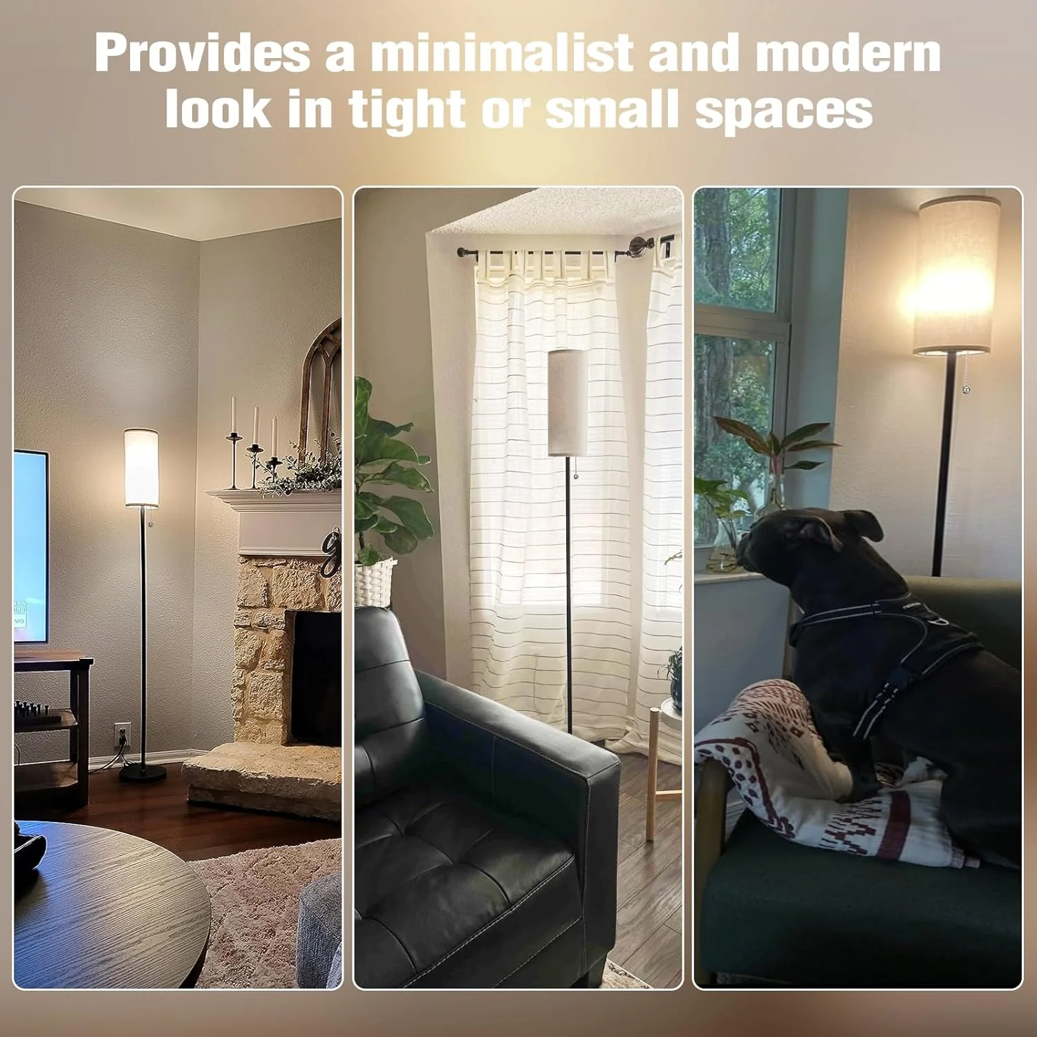 چراغ ایستاده 162 سانتیمتری Ambimall برای اتاق نشیمن به همراه لامپ - چراغهای بلند با آباژور بژ و کلید زنجیری، چراغهای قطبی بلند برای اتاق خواب، چراغ ایستاده مینیمالیستی چراغ ایستاده 162 سانتیمتری Ambimall برای اتاق نشیمن به همراه لامپ - چراغهای بلند با آباژور بژ و کلید زنجیری، چراغهای قطبی بلند برای اتاق خواب، چراغ ایستاده مینیمالیستی