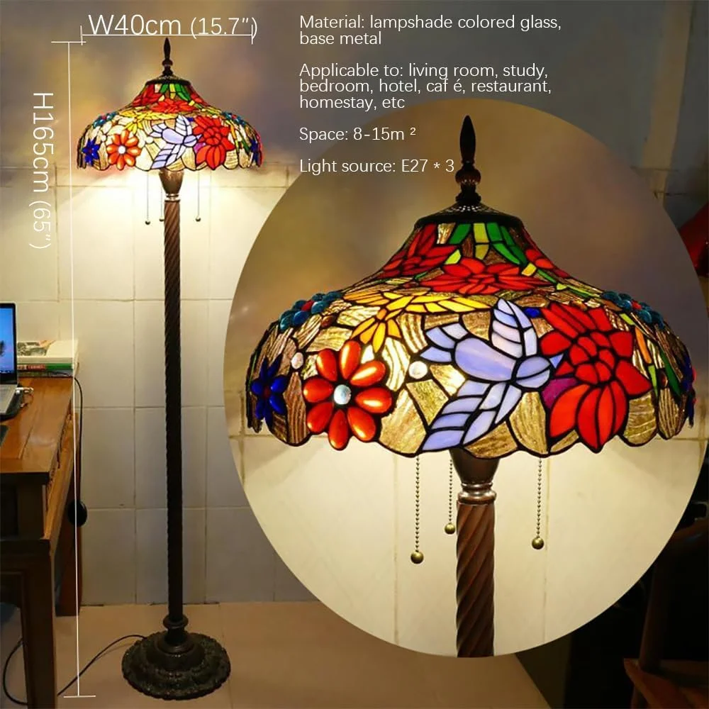 چراغ ایستاده لوکس معاصر، چراغ اتاق نشیمن و اتاق خواب به سبک رترو آمریکایی، چراغ کف ویلایی هتل LED با دکوراسیون شیشه ای رنگی (استایل 15) چراغ ایستاده لوکس معاصر، چراغ اتاق نشیمن و اتاق خواب به سبک رترو آمریکایی، چراغ کف ویلایی هتل LED با دکوراسیون شیشه ای رنگی (استایل 15)
