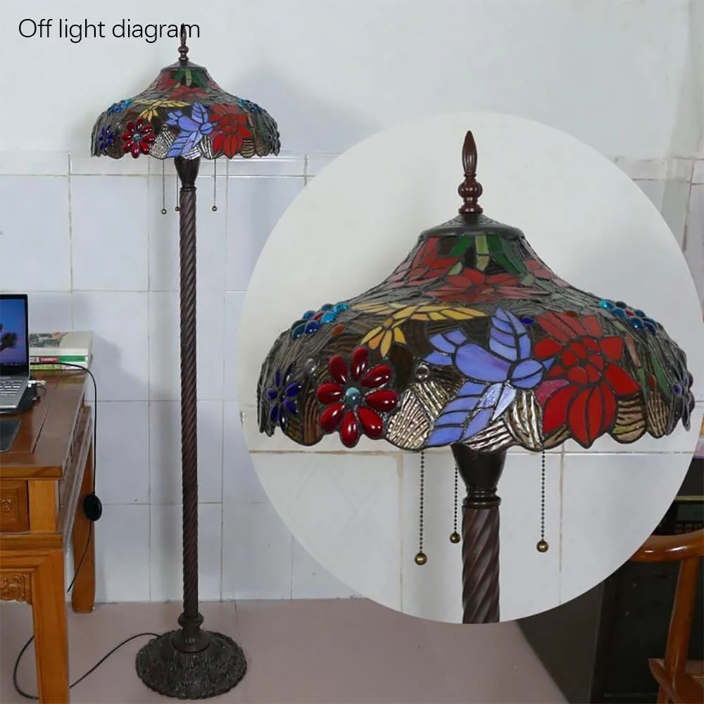 چراغ ایستاده لوکس معاصر، چراغ اتاق نشیمن و اتاق خواب به سبک رترو آمریکایی، چراغ کف ویلایی هتل LED با دکوراسیون شیشه ای رنگی (استایل 15) چراغ ایستاده لوکس معاصر، چراغ اتاق نشیمن و اتاق خواب به سبک رترو آمریکایی، چراغ کف ویلایی هتل LED با دکوراسیون شیشه ای رنگی (استایل 15)
