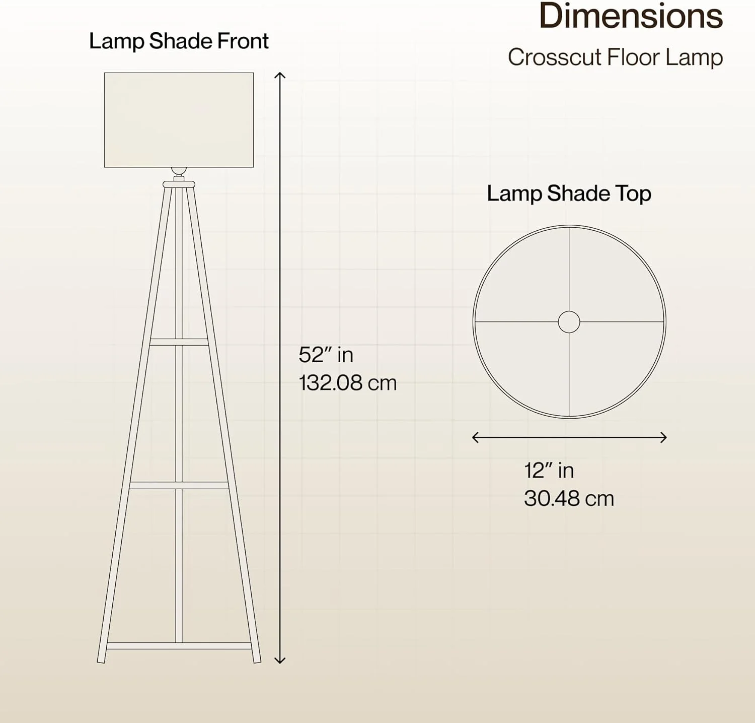 چراغ ایستاده فلزی مبلمان Crosscut با 3 طبقه (سفید پنبه ای) به همراه لامپ LED چراغ ایستاده فلزی مبلمان Crosscut با 3 طبقه (سفید پنبه ای) به همراه لامپ LED