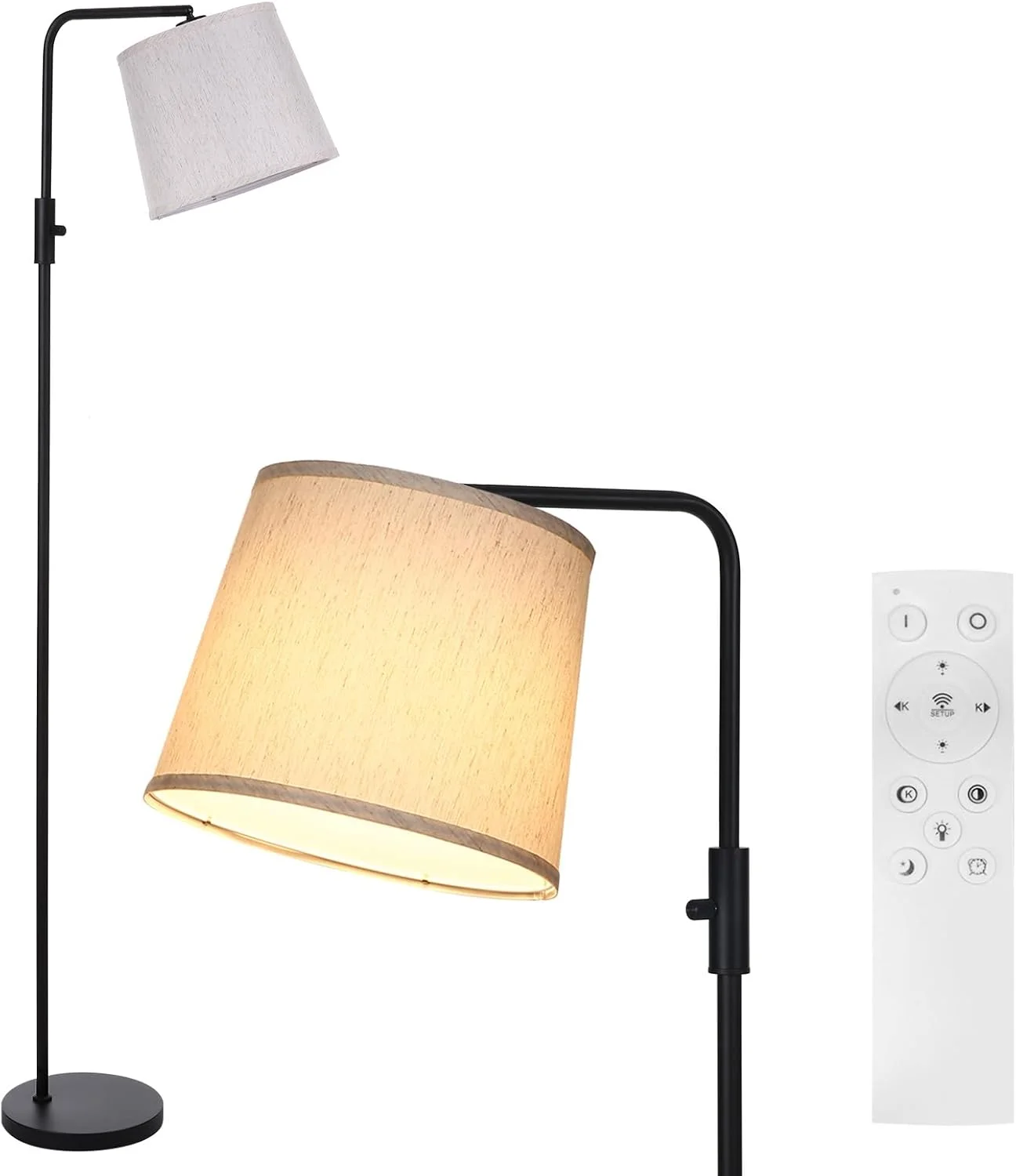 چراغ ایستاده مدرن 10 واتی با کنترل از راه دور، 3 دمای رنگ، کم نور شدن تدریجی، تایمر 30 دقیقه ای، چراغ خواب برای اتاق نشیمن و اتاق خواب چراغ ایستاده مدرن 10 واتی با کنترل از راه دور، 3 دمای رنگ، کم نور شدن تدریجی، تایمر 30 دقیقه ای، چراغ خواب برای اتاق نشیمن و اتاق خواب