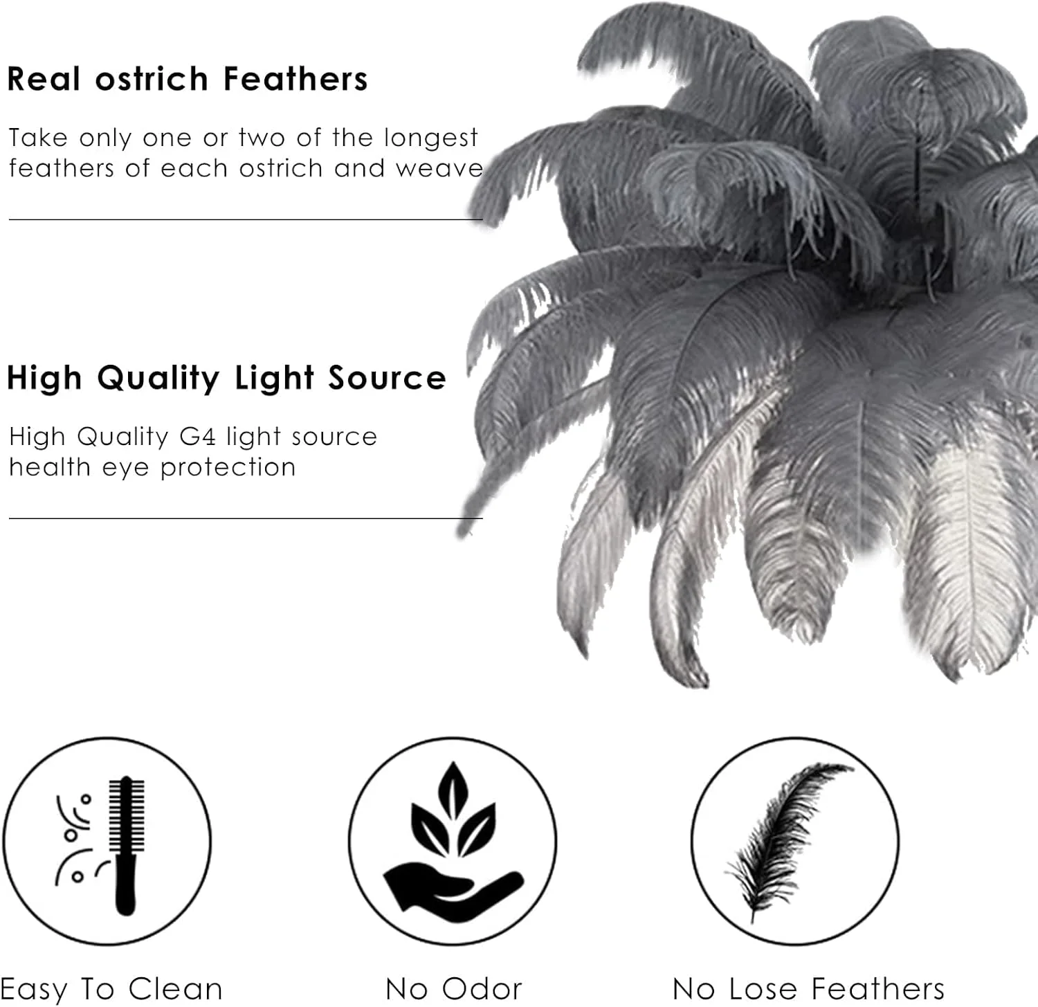 چراغ ایستاده پر شترمرغ، چراغ LED دیمر دار 160 سانتی متری، چراغ سه رنگ با پایه طلایی برای دکوراسیون شیک اتاق نشیمن و گوشه اتاق خواب، خاکستری، بزرگ چراغ ایستاده پر شترمرغ، چراغ LED دیمر دار 160 سانتی متری، چراغ سه رنگ با پایه طلایی برای دکوراسیون شیک اتاق نشیمن و گوشه اتاق خواب، خاکستری، بزرگ