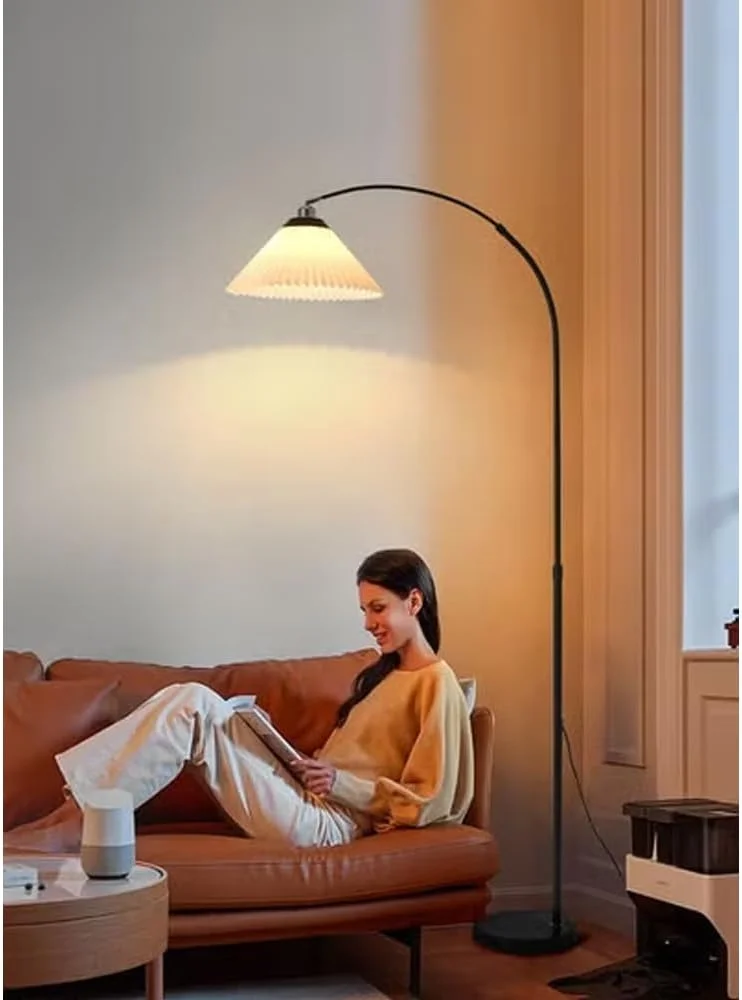 آباژور ایستاده پلیسه دار KLNAMAEAAN، لامپ لوکس رترو خلاقانه نوردیک برای اتاق نشیمن، اتاق مطالعه و اتاق خواب با کنترل از راه دور 12 وات و لامپ آباژور ایستاده پلیسه دار KLNAMAEAAN، لامپ لوکس رترو خلاقانه نوردیک برای اتاق نشیمن، اتاق مطالعه و اتاق خواب با کنترل از راه دور 12 وات و لامپ