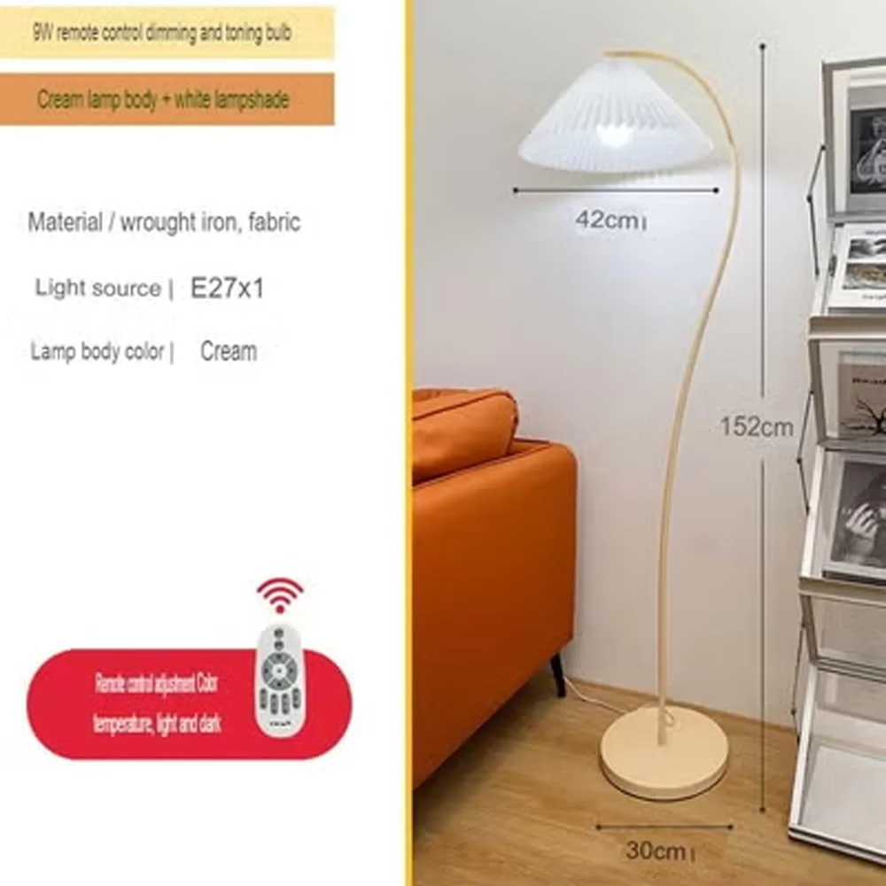 چراغ ایستاده رترو مناسب اتاق مطالعه و نشیمن با آباژور پلیسه ای و ریموت کنترل 12 وات چراغ ایستاده رترو مناسب اتاق مطالعه و نشیمن با آباژور پلیسه ای و ریموت کنترل 12 وات