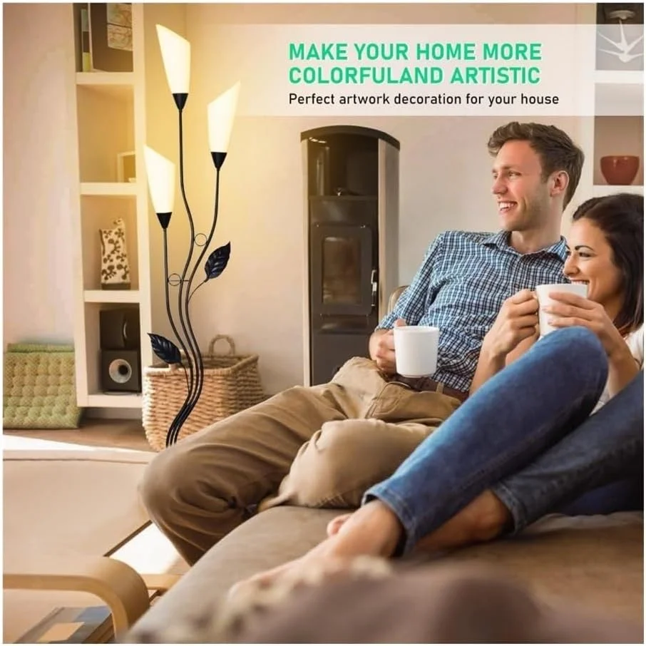 چراغ ایستاده روستایی، ارتفاع 157 سانتی متر، دارای 3 سر LED با قابلیت تنظیم نور و 3 دمای رنگ، دارای کلید پایی چراغ ایستاده روستایی، ارتفاع 157 سانتی متر، دارای 3 سر LED با قابلیت تنظیم نور و 3 دمای رنگ، دارای کلید پایی