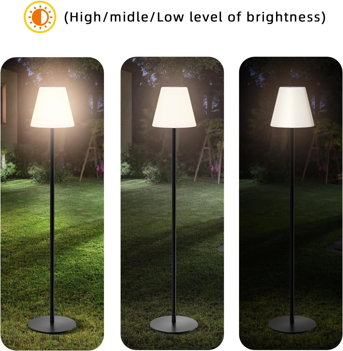 چراغ ایستاده خورشیدی ضد آب برای پاسیو، چراغ ایستاده بیرونی با حسگر نور، چراغ ایستاده بی سیم قابل شارژ USB با کنترل از راه دور، نور سفید گرم قابل تنظیم و ارتفاع قابل تنظیم برای حیاط چمن استخر باغ چراغ ایستاده خورشیدی ضد آب برای پاسیو، چراغ ایستاده بیرونی با حسگر نور، چراغ ایستاده بی سیم قابل شارژ USB با کنترل از راه دور، نور سفید گرم قابل تنظیم و ارتفاع قابل تنظیم برای حیاط چمن استخر باغ