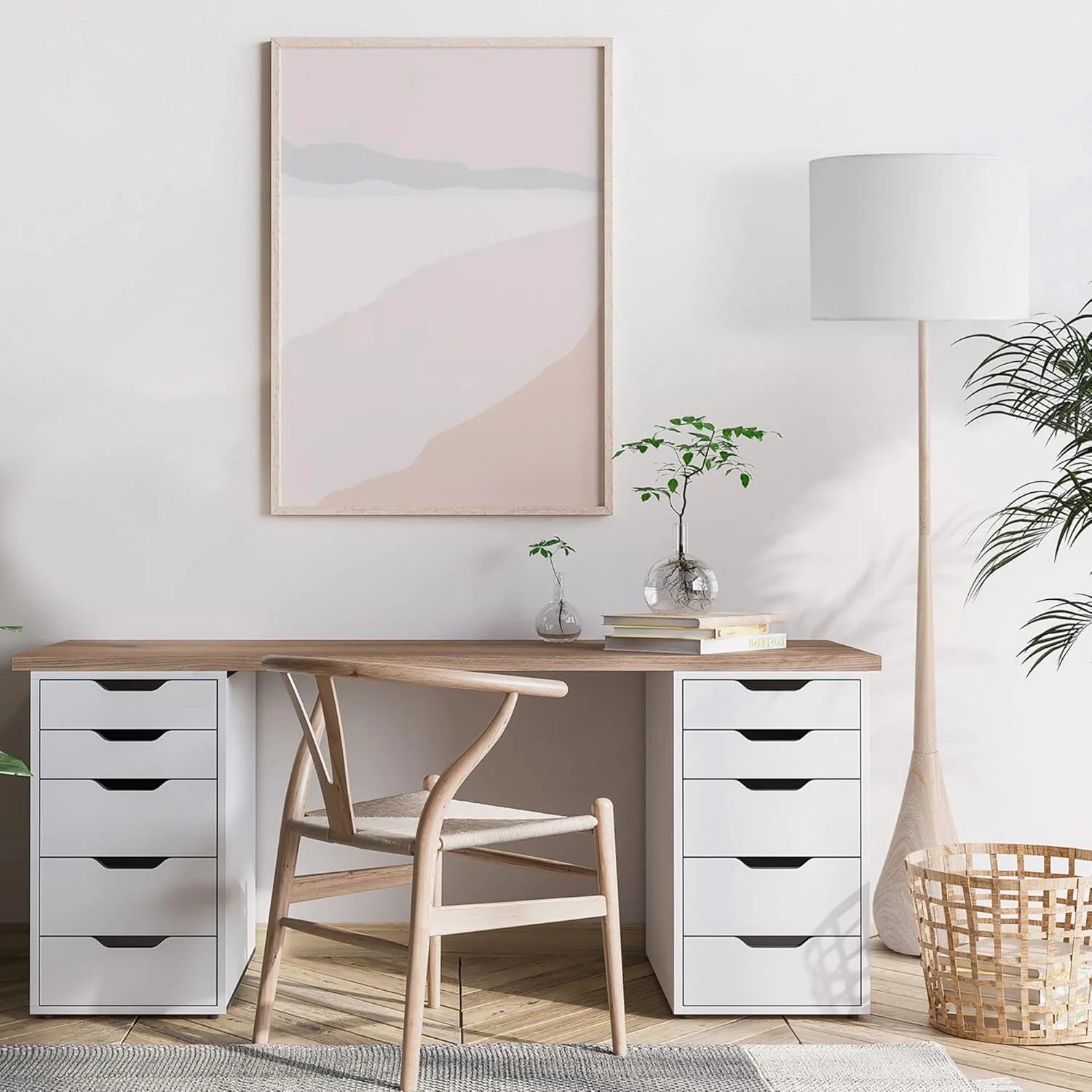 چراغ ایستاده 165 سانتی متری Globe Electric مدل 52112 Kanana، طرح چوب، کلاهک نخی چراغ ایستاده 165 سانتی متری Globe Electric مدل 52112 Kanana، طرح چوب، کلاهک نخی