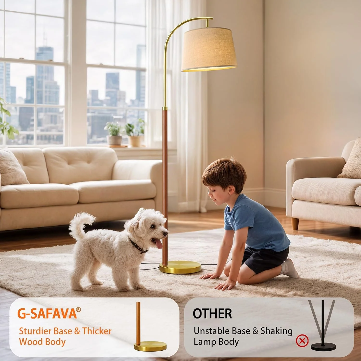 چراغ ایستاده چوبی G-SAFAVA با ارتفاع 62.5 اینچ، مناسب اتاق نشیمن، طلایی، دارای کلید پدالی، چراغ های بلند کمانی مناسب اتاق خواب، چراغ های کنار سالنی مدرن اواسط قرن، مناسب اتاق کار، اتاق کودک، چراغ مطالعه صنعتی چراغ ایستاده چوبی G-SAFAVA با ارتفاع 62.5 اینچ، مناسب اتاق نشیمن، طلایی، دارای کلید پدالی، چراغ های بلند کمانی مناسب اتاق خواب، چراغ های کنار سالنی مدرن اواسط قرن، مناسب اتاق کار، اتاق کودک، چراغ مطالعه صنعتی