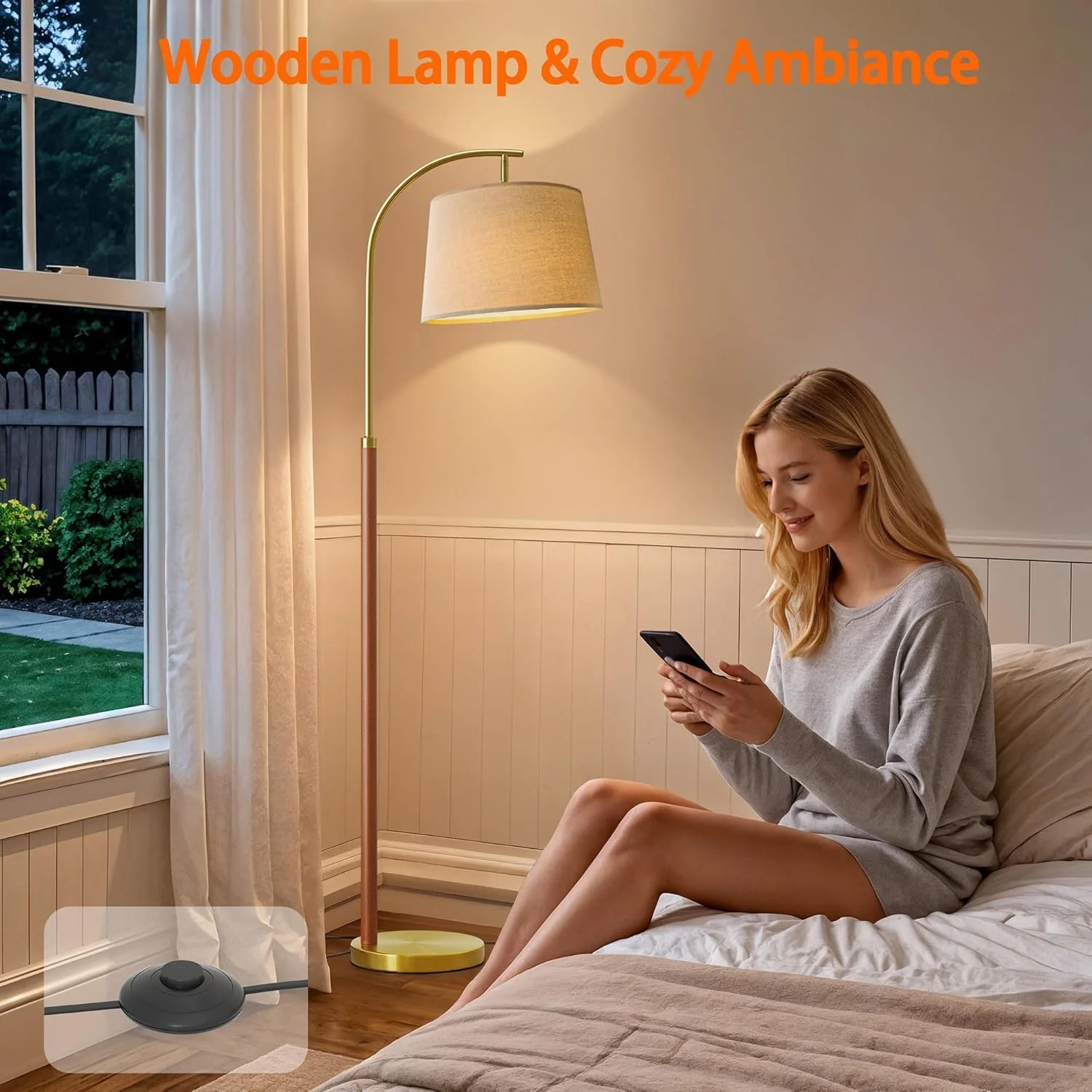 چراغ ایستاده چوبی G-SAFAVA با ارتفاع 62.5 اینچ، مناسب اتاق نشیمن، طلایی، دارای کلید پدالی، چراغ های بلند کمانی مناسب اتاق خواب، چراغ های کنار سالنی مدرن اواسط قرن، مناسب اتاق کار، اتاق کودک، چراغ مطالعه صنعتی چراغ ایستاده چوبی G-SAFAVA با ارتفاع 62.5 اینچ، مناسب اتاق نشیمن، طلایی، دارای کلید پدالی، چراغ های بلند کمانی مناسب اتاق خواب، چراغ های کنار سالنی مدرن اواسط قرن، مناسب اتاق کار، اتاق کودک، چراغ مطالعه صنعتی