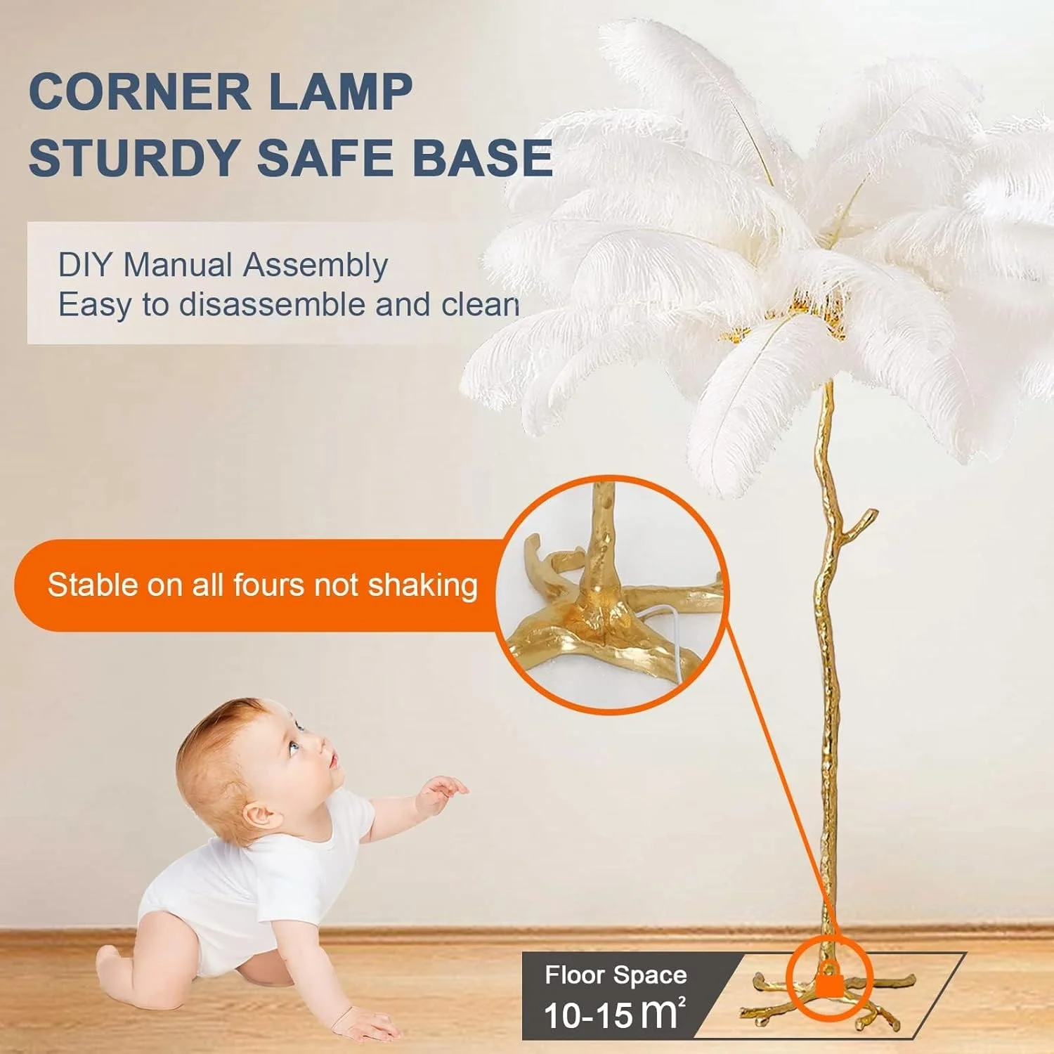 چراغ پر شترمرغ مدرن، چراغ ایستاده پر شترمرغ نوردیک با قابلیت تغییر 3 رنگ نور، بدنه چراغ رزینی طلایی، چراغ های پر پایه بلند برای دکوراسیون منزل و دفتر کار، آبی، 60x55 سانتی متر چراغ پر شترمرغ مدرن، چراغ ایستاده پر شترمرغ نوردیک با قابلیت تغییر 3 رنگ نور، بدنه چراغ رزینی طلایی، چراغ های پر پایه بلند برای دکوراسیون منزل و دفتر کار، آبی، 60x55 سانتی متر