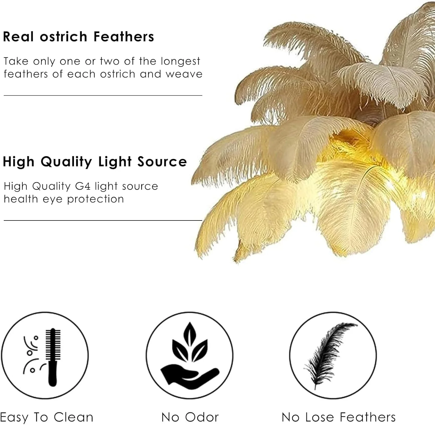 چراغ ایستاده پر شترمرغ، روشنایی دکوراتیو پر داخلی، چراغ ایستاده پر شترمرغ با لامپ های LED، شامل 6 عدد لامپ LED، چراغ های ایستاده برای اتاق نشیمن، اتاق خواب، دفتر کار چراغ ایستاده پر شترمرغ، روشنایی دکوراتیو پر داخلی، چراغ ایستاده پر شترمرغ با لامپ های LED، شامل 6 عدد لامپ LED، چراغ های ایستاده برای اتاق نشیمن، اتاق خواب، دفتر کار