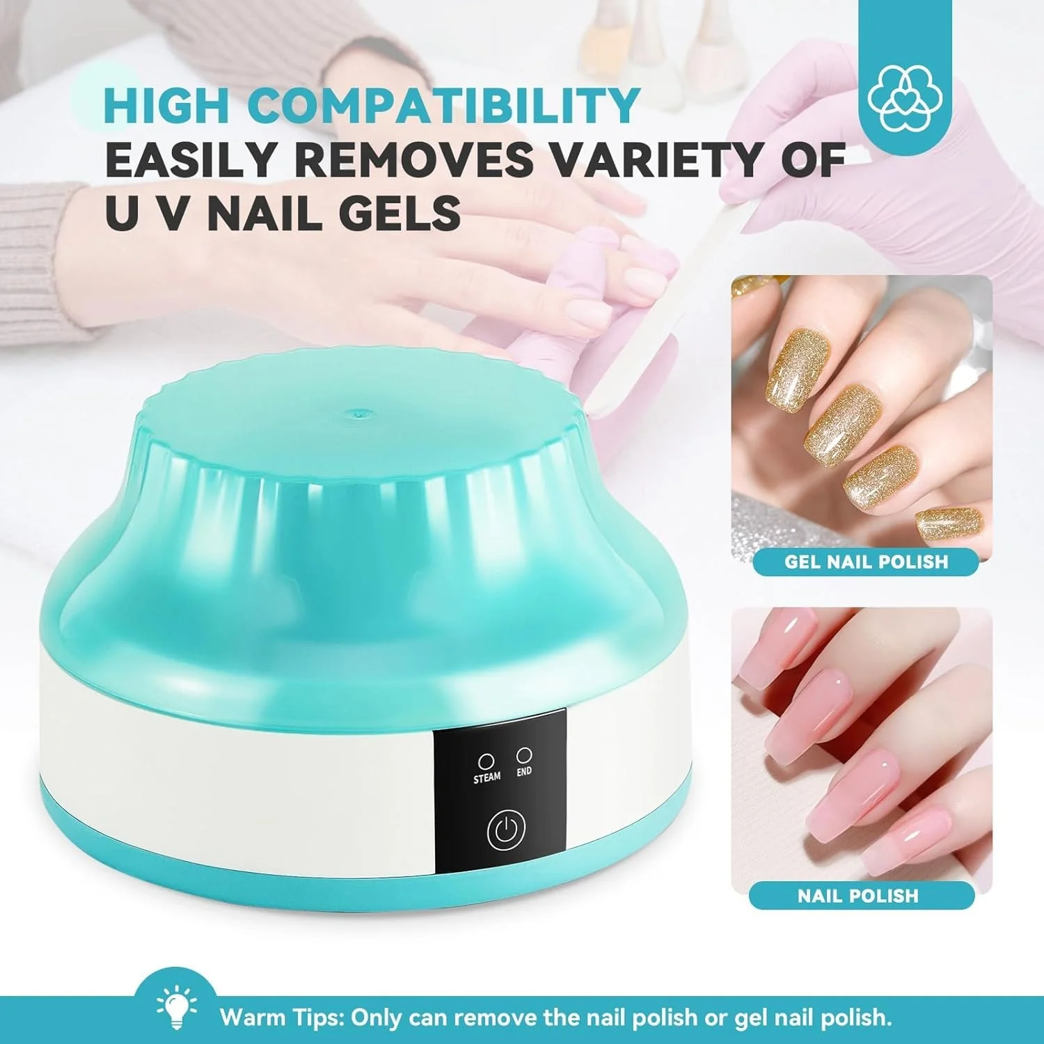 دستگاه لاک پاک کن برقی بخار Azonee، دستگاه اتوماتیک گرم کننده برای پاک کردن لاک ژل، ابزار بخار ملایم برای پاک کردن لاک UV ژل مناسب برای استفاده در خانه و سالن های ناخن دستگاه لاک پاک کن برقی بخار Azonee، دستگاه اتوماتیک گرم کننده برای پاک کردن لاک ژل، ابزار بخار ملایم برای پاک کردن لاک UV ژل مناسب برای استفاده در خانه و سالن های ناخن