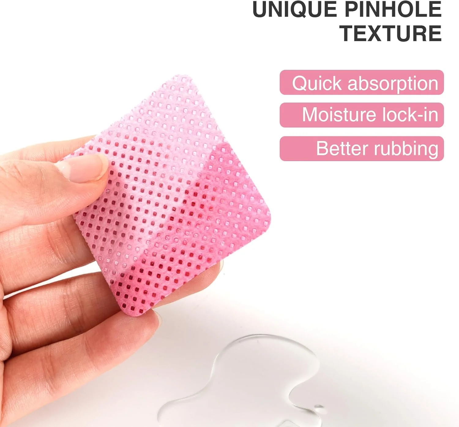 پدهای پاک کننده لاک ناخن بدون پرز بلورایز صورتی 600 عددی، پدهای نرم و جاذب پاک کننده لاک ناخن، دستمال مرطوب تمیز کننده چسب اکستنشن مژه پدهای پاک کننده لاک ناخن بدون پرز بلورایز صورتی 600 عددی، پدهای نرم و جاذب پاک کننده لاک ناخن، دستمال مرطوب تمیز کننده چسب اکستنشن مژه