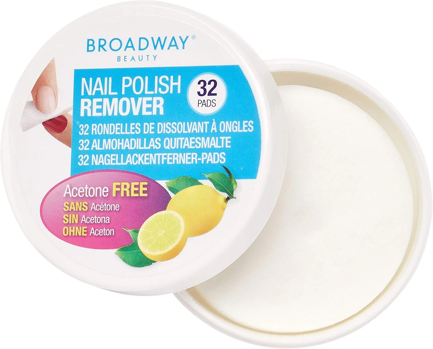 پد لاک پاک کن Broadway با رایحه لیمو، 36 عددی پد لاک پاک کن Broadway با رایحه لیمو، 36 عددی