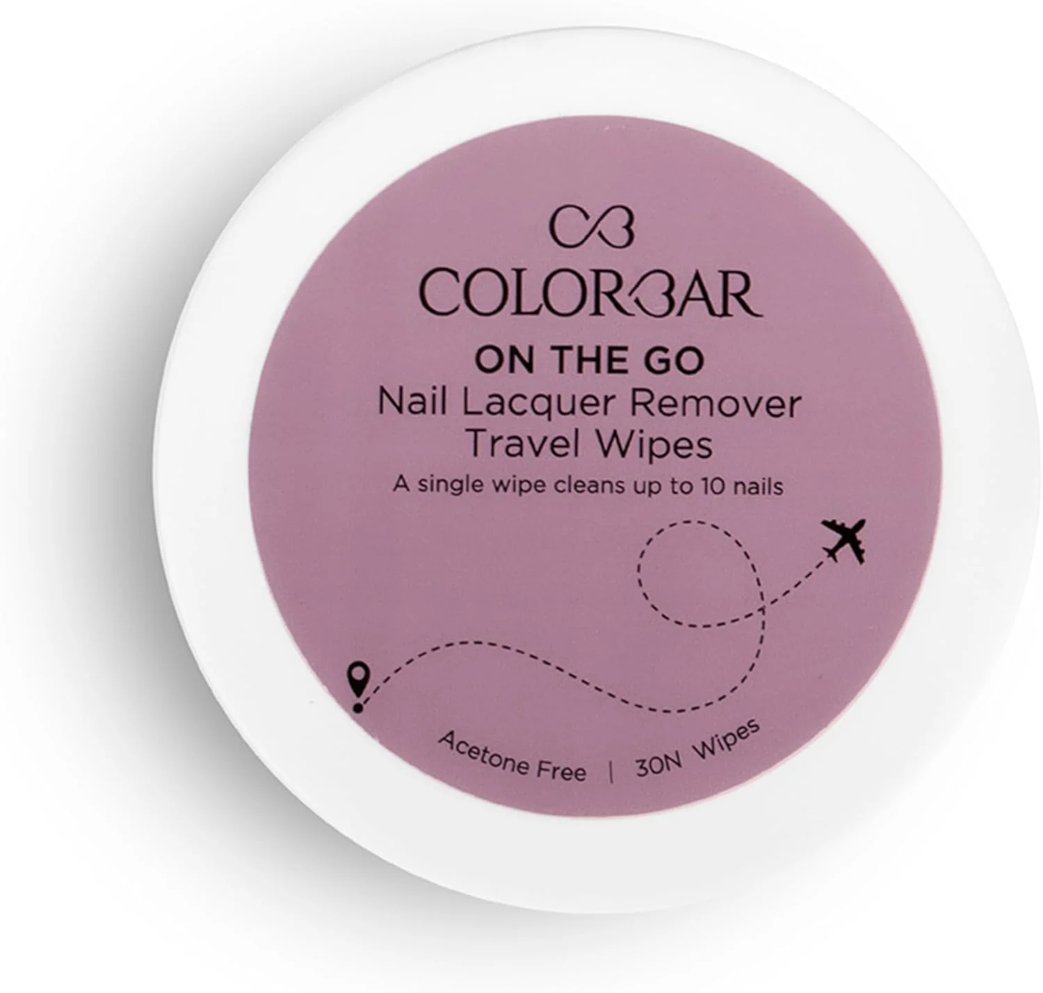 دستمال مرطوب پاک کننده لاک ناخن Colorbar On the Go، رایحه دسته گل رنگین کمانی، 30 عدد