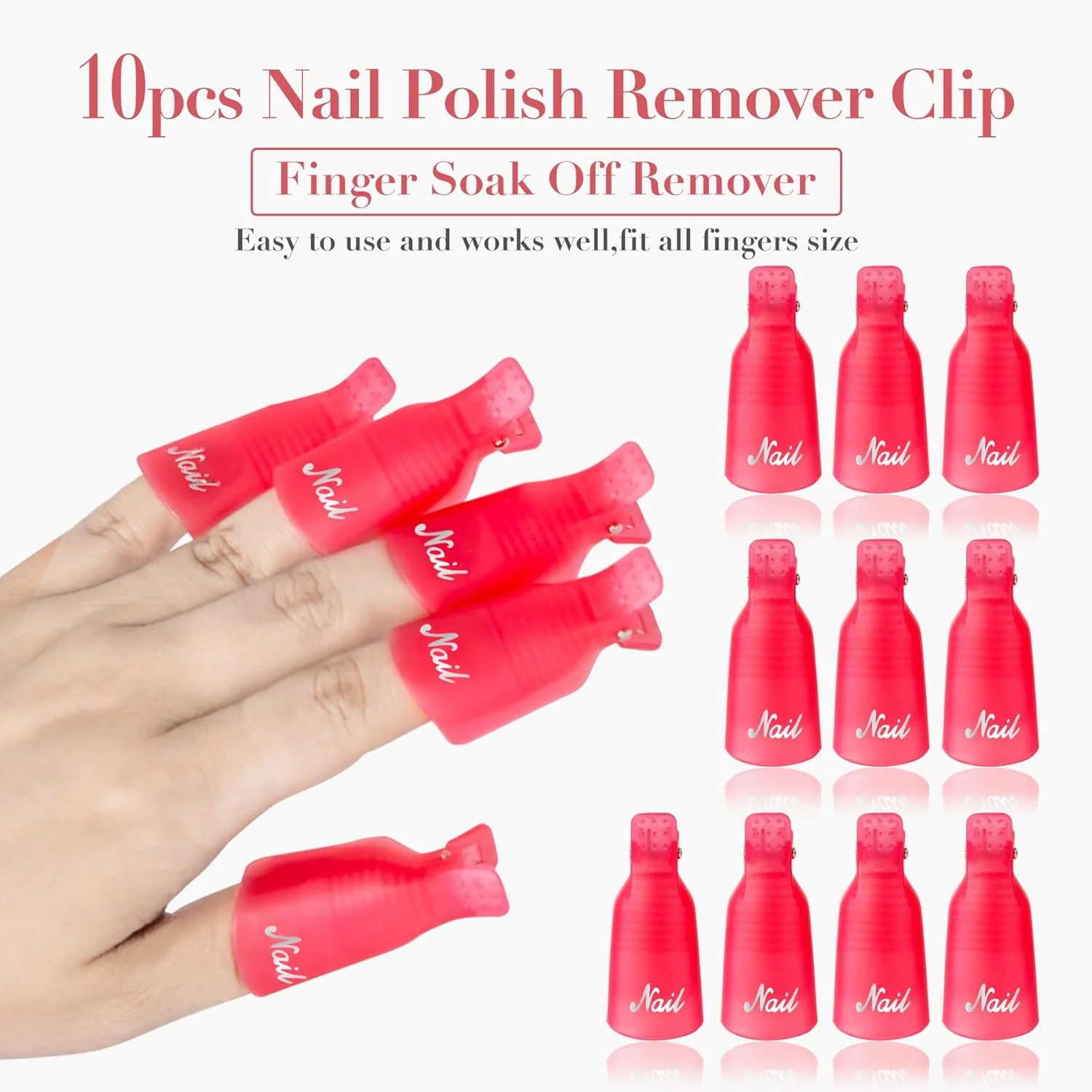 ست گیره لاک پاک کن CHAOMAO، 20 عدد گیره پلاستیکی قابل استفاده مجدد برای ناخن های دست و پا، به همراه عقب زن و کاتر فلزی دو طرفه کوتیکول ست گیره لاک پاک کن CHAOMAO، 20 عدد گیره پلاستیکی قابل استفاده مجدد برای ناخن های دست و پا، به همراه عقب زن و کاتر فلزی دو طرفه کوتیکول