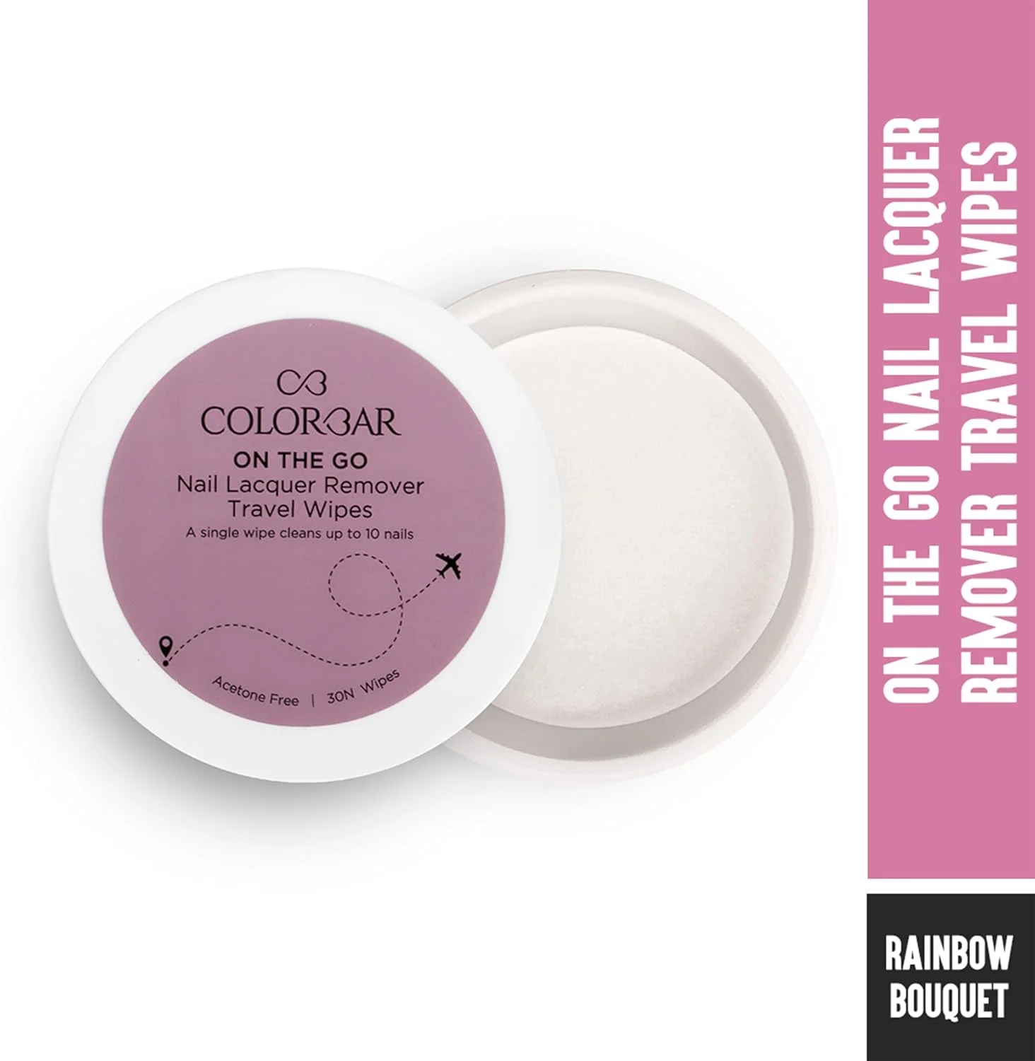 دستمال مرطوب پاک کننده لاک ناخن Colorbar On the Go، رایحه دسته گل رنگین کمانی، 30 عدد دستمال مرطوب پاک کننده لاک ناخن Colorbar On the Go، رایحه دسته گل رنگین کمانی، 30 عدد