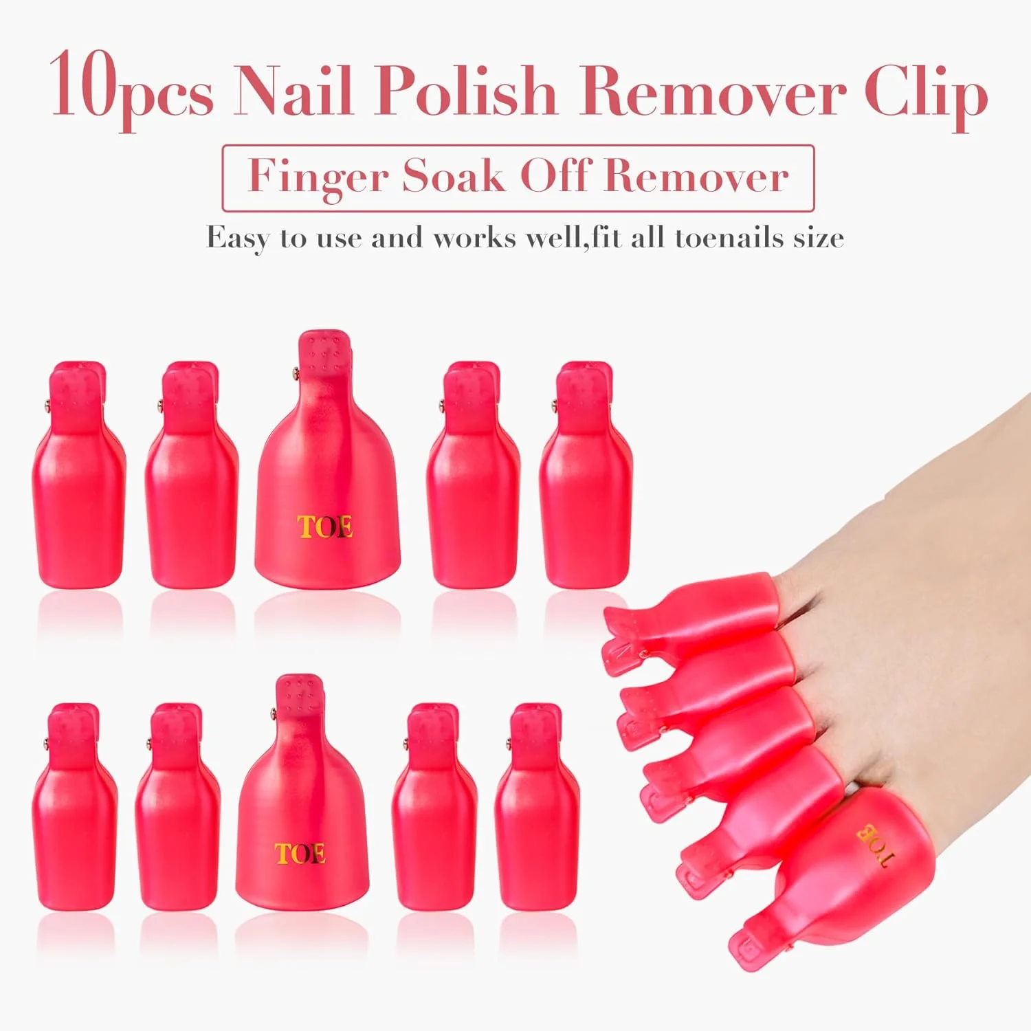 ست گیره لاک پاک کن CHAOMAO، 20 عدد گیره پلاستیکی قابل استفاده مجدد برای ناخن های دست و پا، به همراه عقب زن و کاتر فلزی دو طرفه کوتیکول ست گیره لاک پاک کن CHAOMAO، 20 عدد گیره پلاستیکی قابل استفاده مجدد برای ناخن های دست و پا، به همراه عقب زن و کاتر فلزی دو طرفه کوتیکول