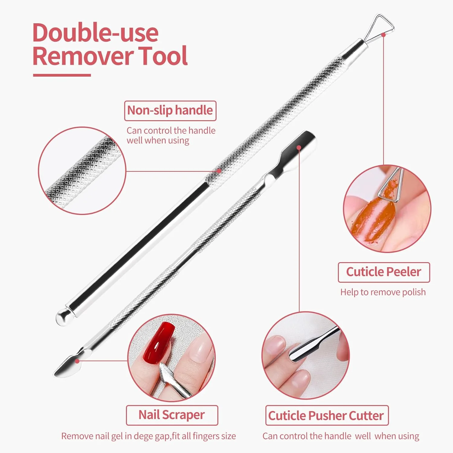 ست گیره لاک پاک کن CHAOMAO، 20 عدد گیره پلاستیکی قابل استفاده مجدد برای ناخن های دست و پا، به همراه عقب زن و کاتر فلزی دو طرفه کوتیکول ست گیره لاک پاک کن CHAOMAO، 20 عدد گیره پلاستیکی قابل استفاده مجدد برای ناخن های دست و پا، به همراه عقب زن و کاتر فلزی دو طرفه کوتیکول