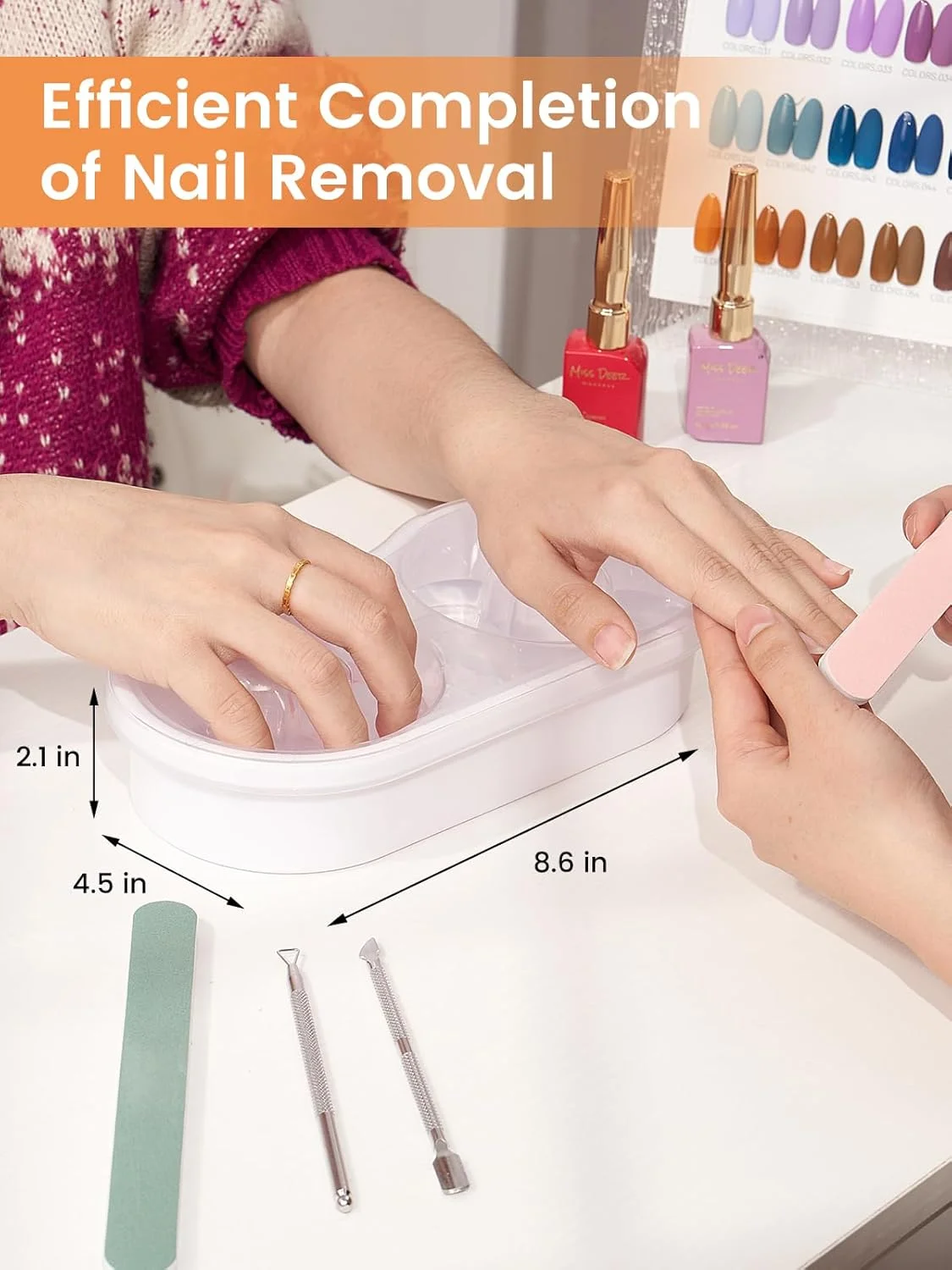 کاسه دوگانه خیساندن ناخن: کاسه های خیساندن لاک ژل استون - کاسه خیساندن پاک کننده ناخن اکریلیک - کاسه خیساندن لاک ناخن - کیت پاک کننده اکریلیک استون برای استفاده در سالن و منزل کاسه دوگانه خیساندن ناخن: کاسه های خیساندن لاک ژل استون - کاسه خیساندن پاک کننده ناخن اکریلیک - کاسه خیساندن لاک ناخن - کیت پاک کننده اکریلیک استون برای استفاده در سالن و منزل