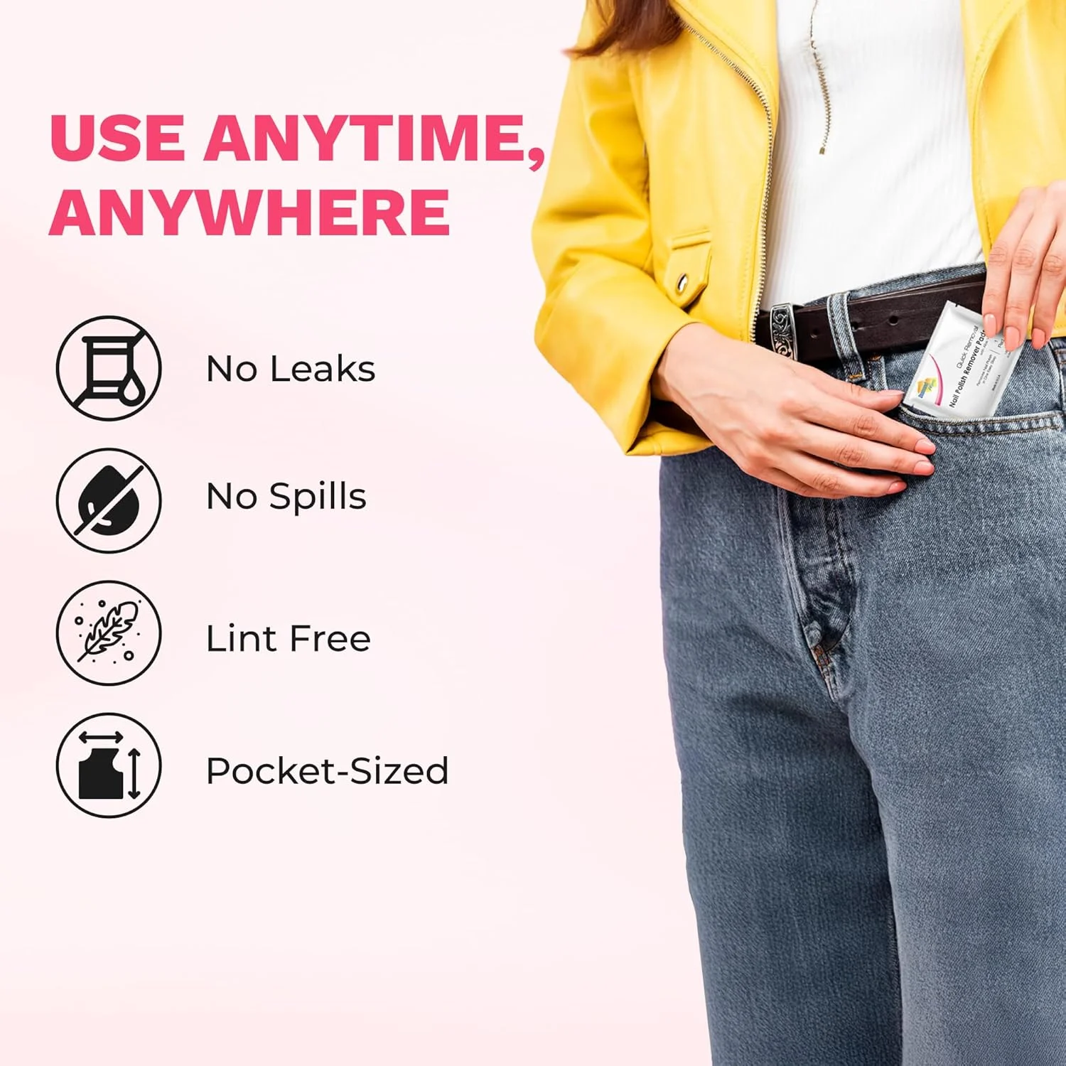 پدهای لاک پاک کن Diamond Wipes، بسته بندی تک عددی، پد ضخیم و آغشته به محلول برای مسافرت - بسته 50 عددی پدهای لاک پاک کن Diamond Wipes، بسته بندی تک عددی، پد ضخیم و آغشته به محلول برای مسافرت - بسته 50 عددی