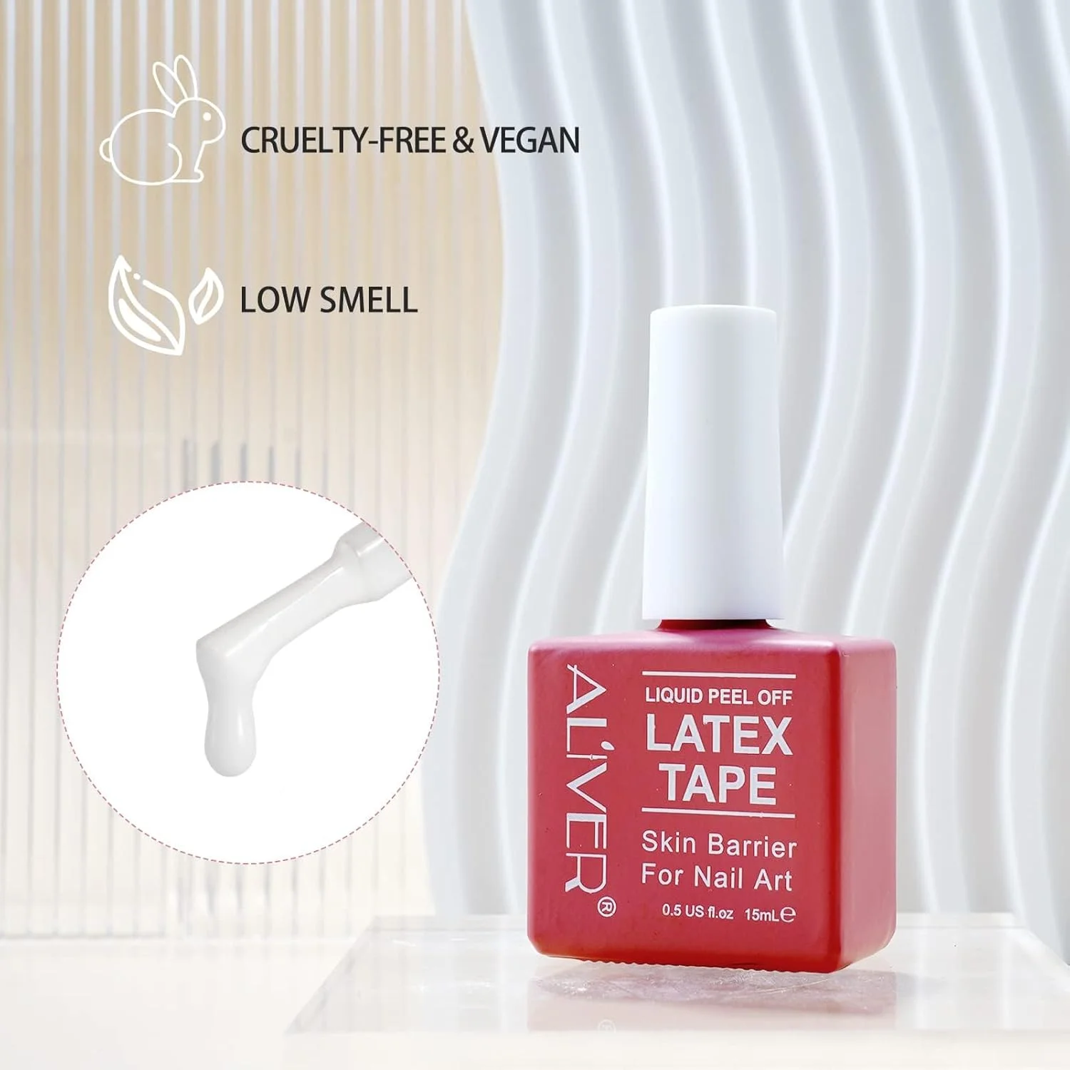 لاتکس مایع برای ناخن 2 عددی 15 میلی لیتر - محافظ کوتیکول پوست و نوار لاتکس جدا شونده - محافظ پوست برای لاک ناخن، خشک شدن سریع و بدون بو