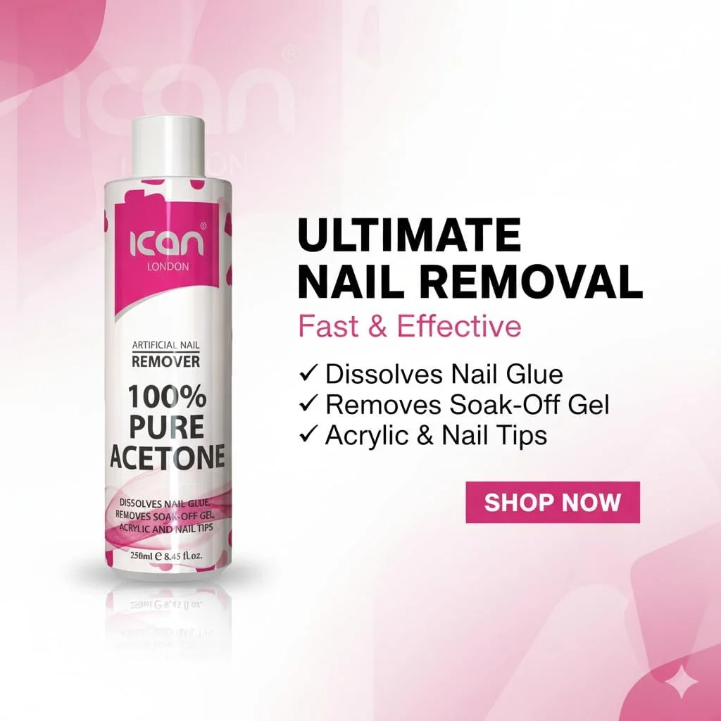 آی کن لندن استون ۱۰۰٪ خالص پاک کننده لاک ناخن ژل یو وی، حجم ۲۵۰ میلی لیتر (بسته ۲ عددی)