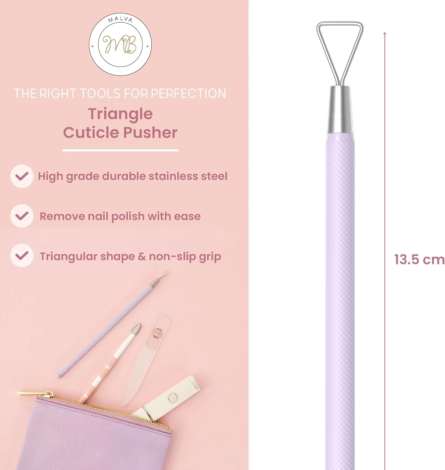 بهترین پاک کننده لاک ژل Malva Belle و عقب زننده کوتیکول مثلثی - به راحتی لاک ناخن را پاک کنید - ابزار حذف کننده استیل ضد زنگ - پاک کننده و خراشنده برای ناخن های ژلی و شلاک - استفاده با استون بهترین پاک کننده لاک ژل Malva Belle و عقب زننده کوتیکول مثلثی - به راحتی لاک ناخن را پاک کنید - ابزار حذف کننده استیل ضد زنگ - پاک کننده و خراشنده برای ناخن های ژلی و شلاک - استفاده با استون