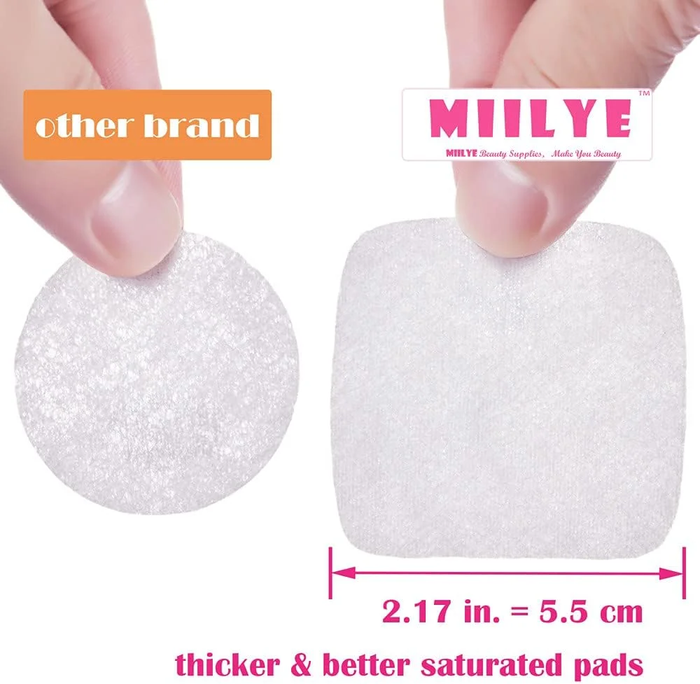 پد لاک پاک کن جعبه ای MIILYE، 40 عددی، حمل آسان، پاک کننده فوری لاک ناخن، بدون پرز، مناسب برای لاک های معمولی بر پایه آب/روغن (40 عدد) پد لاک پاک کن جعبه ای MIILYE، 40 عددی، حمل آسان، پاک کننده فوری لاک ناخن، بدون پرز، مناسب برای لاک های معمولی بر پایه آب/روغن (40 عدد)