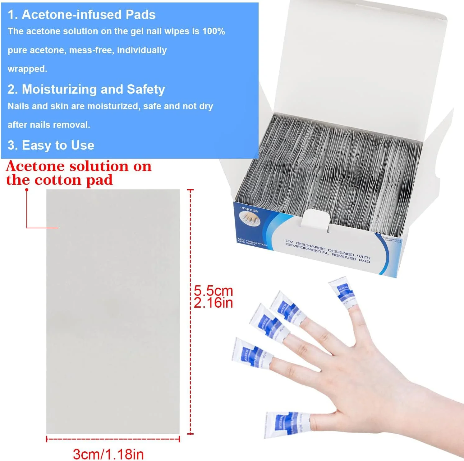 200 عدد پد لاک پاک کن، پاک کننده لاک ژل جادویی، پد حرفه ای برای پاک کردن سریع و ملایم لاک اکریلیک، فویل تمیز کننده ناخن برای مانیکور (200 عدد) 200 عدد پد لاک پاک کن، پاک کننده لاک ژل جادویی، پد حرفه ای برای پاک کردن سریع و ملایم لاک اکریلیک، فویل تمیز کننده ناخن برای مانیکور (200 عدد)