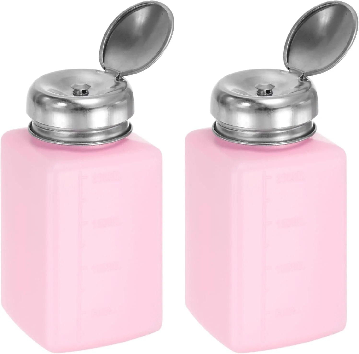 سورسینگ مپ 2 عدد بطری پخش کننده الکل حلال 200 میلی لیتری (6.7 اونس) پمپ پخش کننده مایع فشاری با درب استیل ضد زنگ برای پاک کننده استون و پاک کننده لاک، صورتی سورسینگ مپ 2 عدد بطری پخش کننده الکل حلال 200 میلی لیتری (6.7 اونس) پمپ پخش کننده مایع فشاری با درب استیل ضد زنگ برای پاک کننده استون و پاک کننده لاک، صورتی