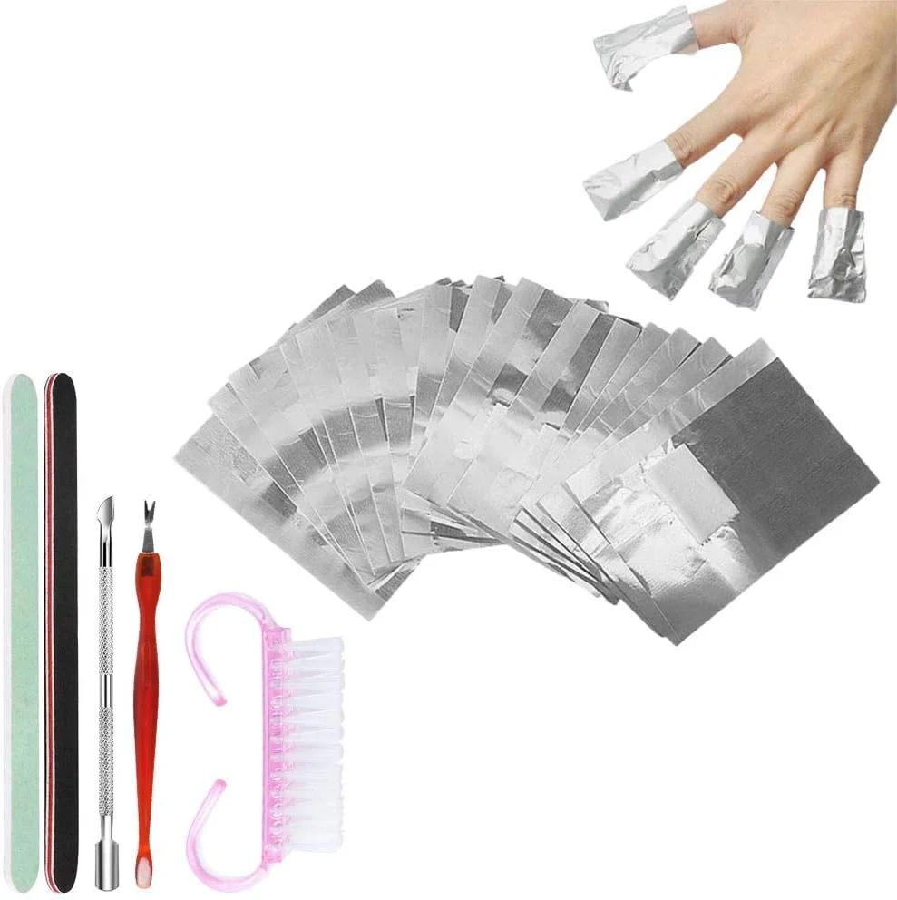 مجموعه استارثی شامل 200 عدد پد فویلی پاک کننده لاک ناخن و 5 عدد ابزار، فویل آلومینیومی، کیت پاک کننده لاک ژل، از بین برنده کوتیکول، بافر ناخن، پد پاک کننده لاک ناخن مجموعه استارثی شامل 200 عدد پد فویلی پاک کننده لاک ناخن و 5 عدد ابزار، فویل آلومینیومی، کیت پاک کننده لاک ژل، از بین برنده کوتیکول، بافر ناخن، پد پاک کننده لاک ناخن