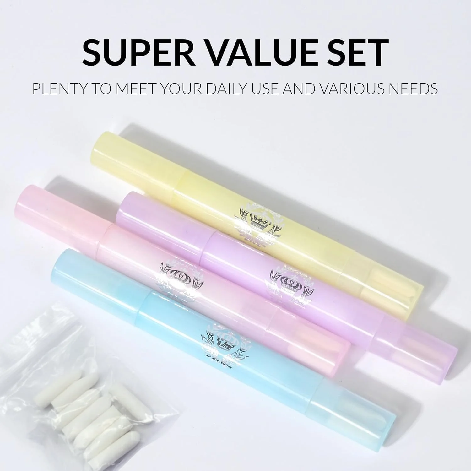 سِرادیو، قلم پاک کننده لاک ناخن، ابزار مانیکور با 4 عدد نوک پنبه ای، قابل استفاده با محلول پاک کننده آرایش سِرادیو، قلم پاک کننده لاک ناخن، ابزار مانیکور با 4 عدد نوک پنبه ای، قابل استفاده با محلول پاک کننده آرایش