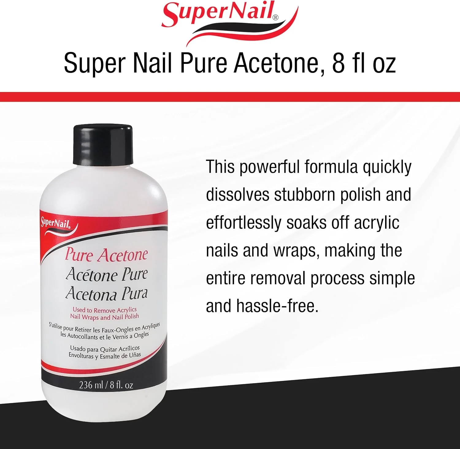 پاک کننده لاک ناخن استون خالص سوپر نیل، 236 میلی لیتر (بسته 6 عددی) پاک کننده لاک ناخن استون خالص سوپر نیل، 236 میلی لیتر (بسته 6 عددی)