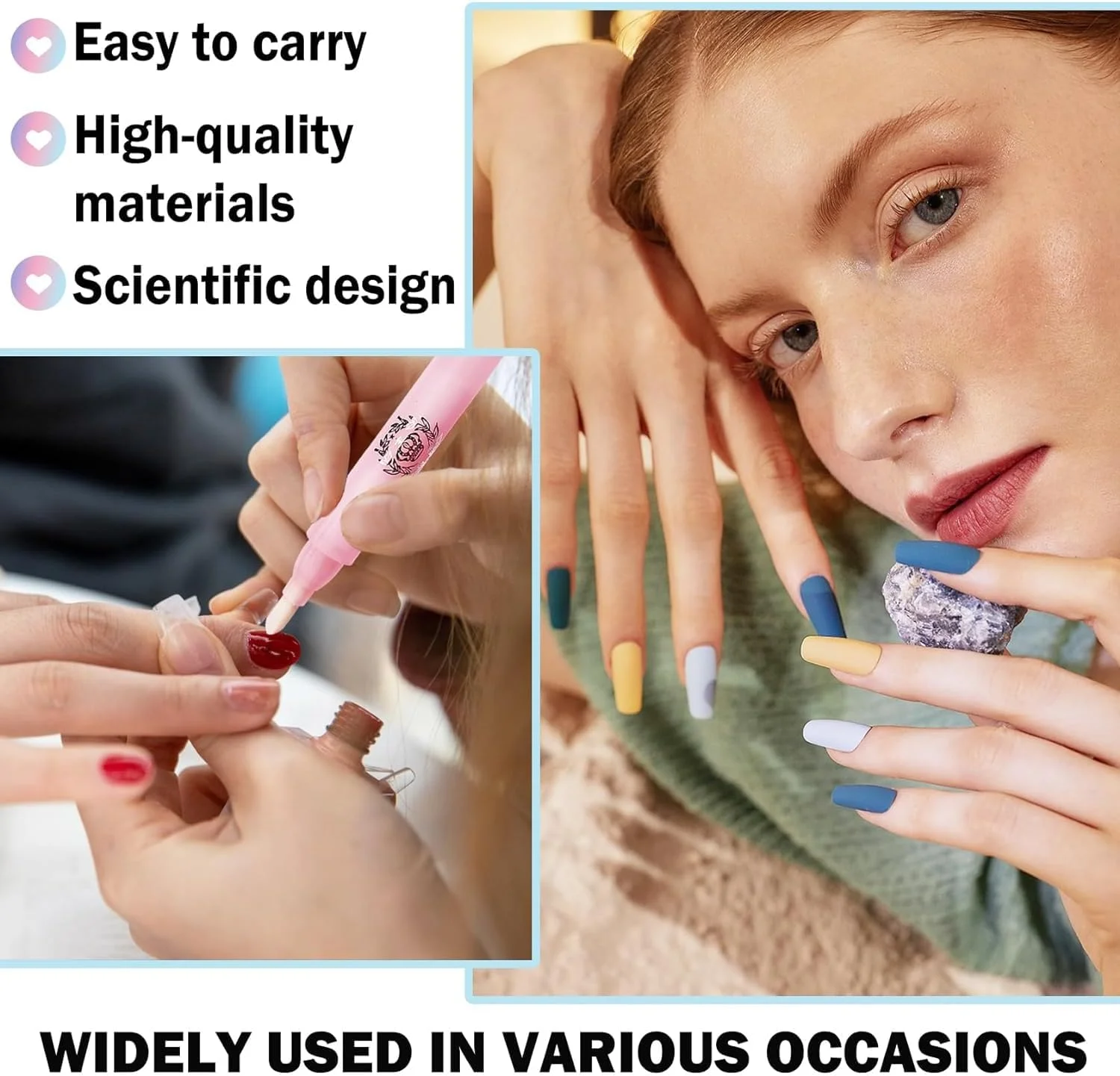 سِرادیو، قلم پاک کننده لاک ناخن، ابزار مانیکور با 4 عدد نوک پنبه ای، قابل استفاده با محلول پاک کننده آرایش سِرادیو، قلم پاک کننده لاک ناخن، ابزار مانیکور با 4 عدد نوک پنبه ای، قابل استفاده با محلول پاک کننده آرایش