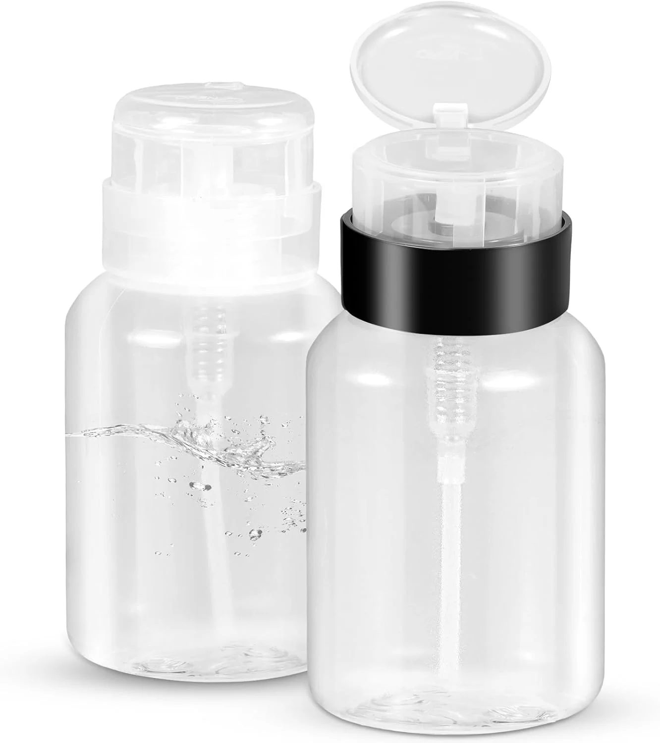 پک 2 عددی پمپ پخش کننده لاک پاک کن 200 میلی لیتری، بطری مایع استون و الکل قابل شارژ و قفل شونده برای پاک کننده ناخن و آرایش، پمپ پاک کننده لوازم آرایشی با استفاده آسان (200 میلی لیتر) پک 2 عددی پمپ پخش کننده لاک پاک کن 200 میلی لیتری، بطری مایع استون و الکل قابل شارژ و قفل شونده برای پاک کننده ناخن و آرایش، پمپ پاک کننده لوازم آرایشی با استفاده آسان (200 میلی لیتر)