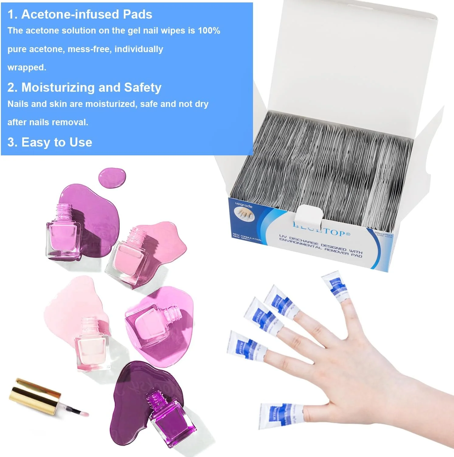 پد لاک پاک کن 200 عددی، پاک کننده لاک ژل، از بین برنده لاک ژلیش، پد استون، مناسب استفاده در سالن و منزل پد لاک پاک کن 200 عددی، پاک کننده لاک ژل، از بین برنده لاک ژلیش، پد استون، مناسب استفاده در سالن و منزل