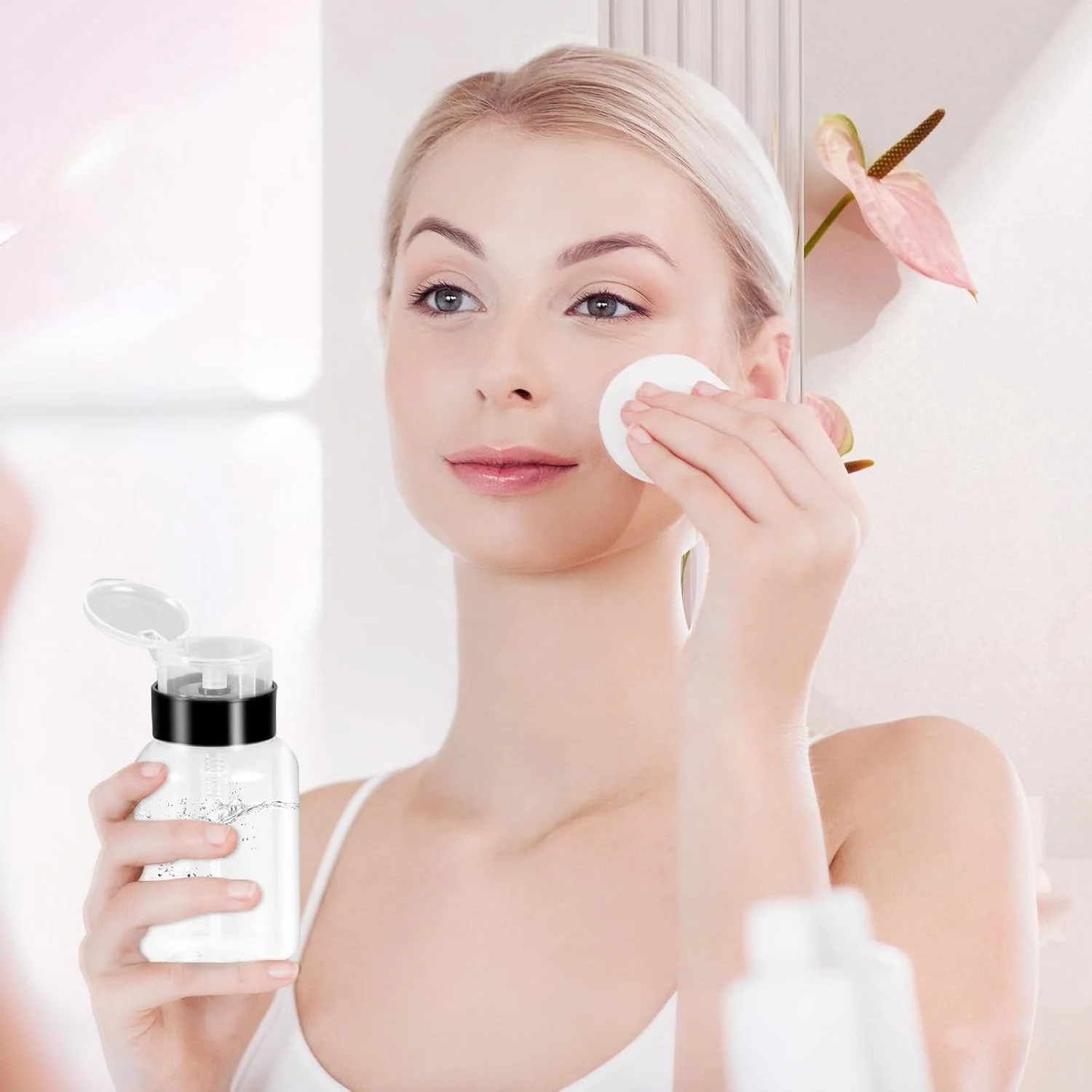 پک 2 عددی پمپ پخش کننده لاک پاک کن 200 میلی لیتری، بطری مایع استون و الکل قابل شارژ و قفل شونده برای پاک کننده ناخن و آرایش، پمپ پاک کننده لوازم آرایشی با استفاده آسان (200 میلی لیتر) پک 2 عددی پمپ پخش کننده لاک پاک کن 200 میلی لیتری، بطری مایع استون و الکل قابل شارژ و قفل شونده برای پاک کننده ناخن و آرایش، پمپ پاک کننده لوازم آرایشی با استفاده آسان (200 میلی لیتر)