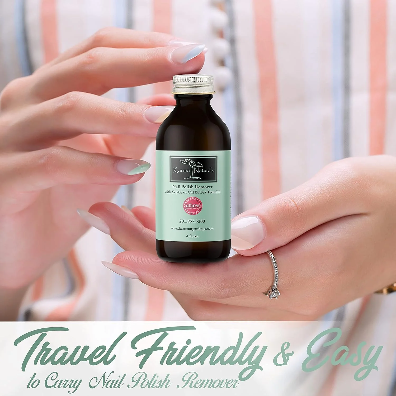 لاک پاک کن ارگانیک کارما - فرمول بر پایه روغن درخت چای، مرطوب کننده و مغذی ناخن ها لاک پاک کن ارگانیک کارما - فرمول بر پایه روغن درخت چای، مرطوب کننده و مغذی ناخن ها