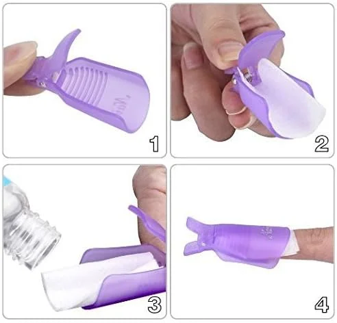 گیره لاک پاک کن ناخن اوریتی، 10 عددی، پلاستیکی، اکریلیک، مناسب ژل یو وی (بنفش) گیره لاک پاک کن ناخن اوریتی، 10 عددی، پلاستیکی، اکریلیک، مناسب ژل یو وی (بنفش)