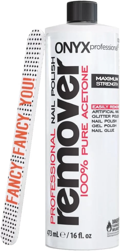 کیت ریموور لاک ناخن استون خالص 100% اونیکس پروفشنال به همراه سوهان ناخن 7 اینچی، ریموور لاک ناخن با قدرت حداکثری برای لاک ژل، ناخن مصنوعی و لاک اکلیلی، فرمول سریع و موثر، 473 میلی لیتر کیت ریموور لاک ناخن استون خالص 100% اونیکس پروفشنال به همراه سوهان ناخن 7 اینچی، ریموور لاک ناخن با قدرت حداکثری برای لاک ژل، ناخن مصنوعی و لاک اکلیلی، فرمول سریع و موثر، 473 میلی لیتر